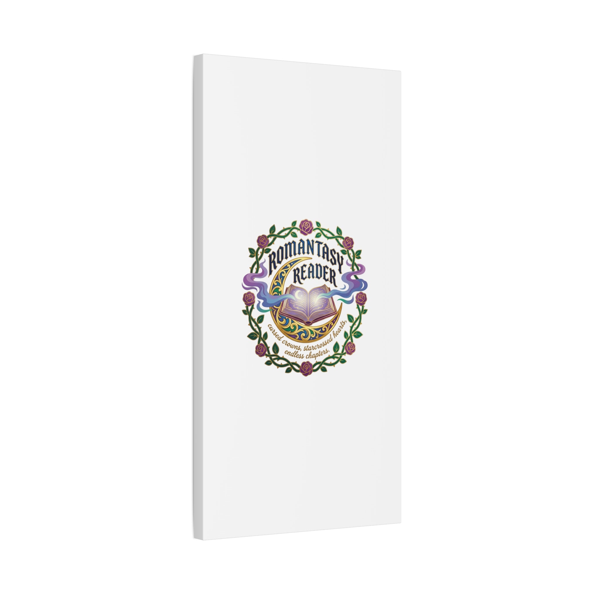 Romantasy Reader Canvas Print | enchanted bookish celestial gothic