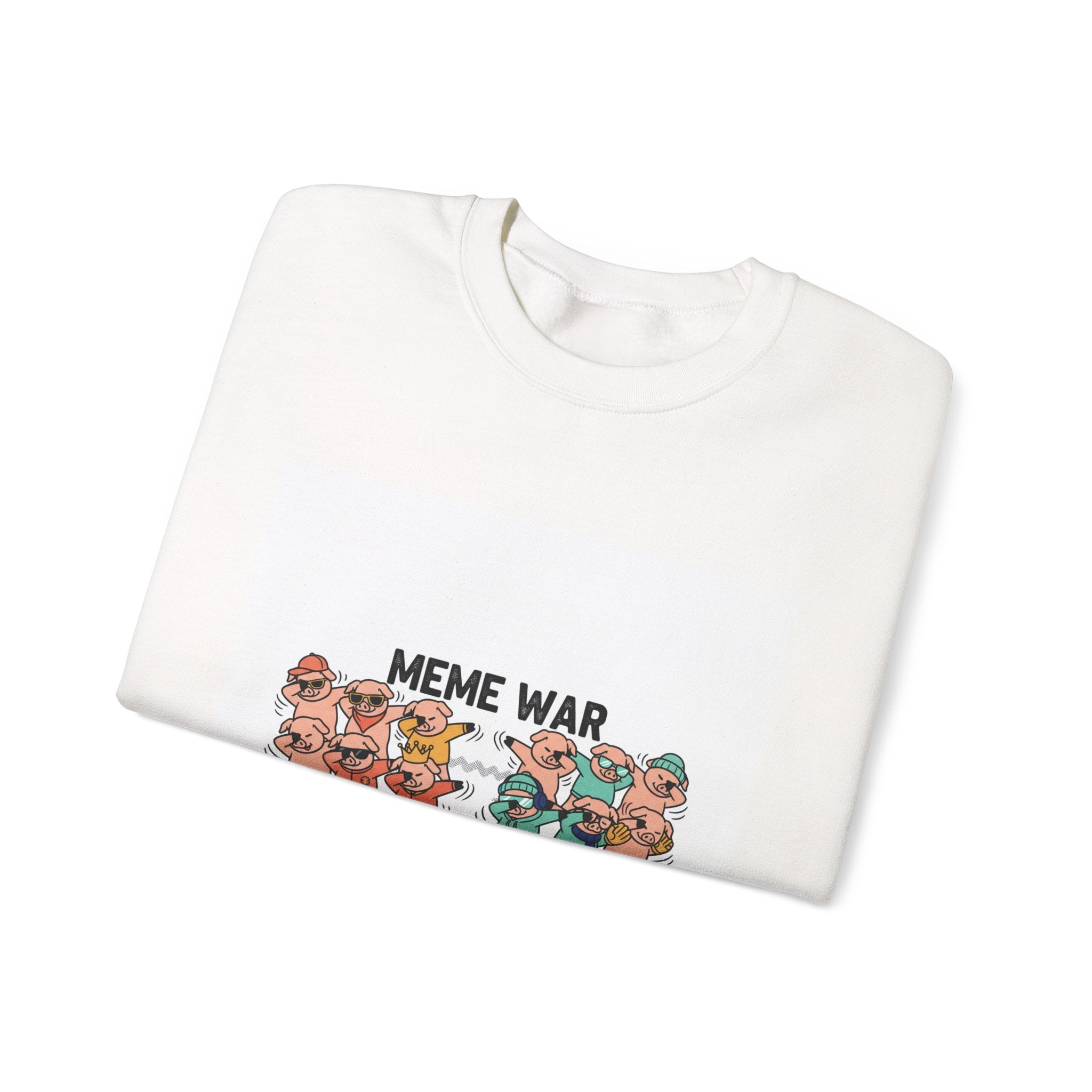 Meme War Graphic Sweatshirt, Disco Florals Retro Paisley