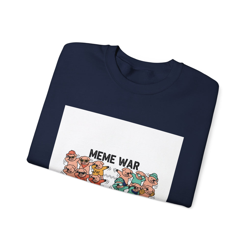 Meme War Graphic Sweatshirt, Disco Florals Retro Paisley