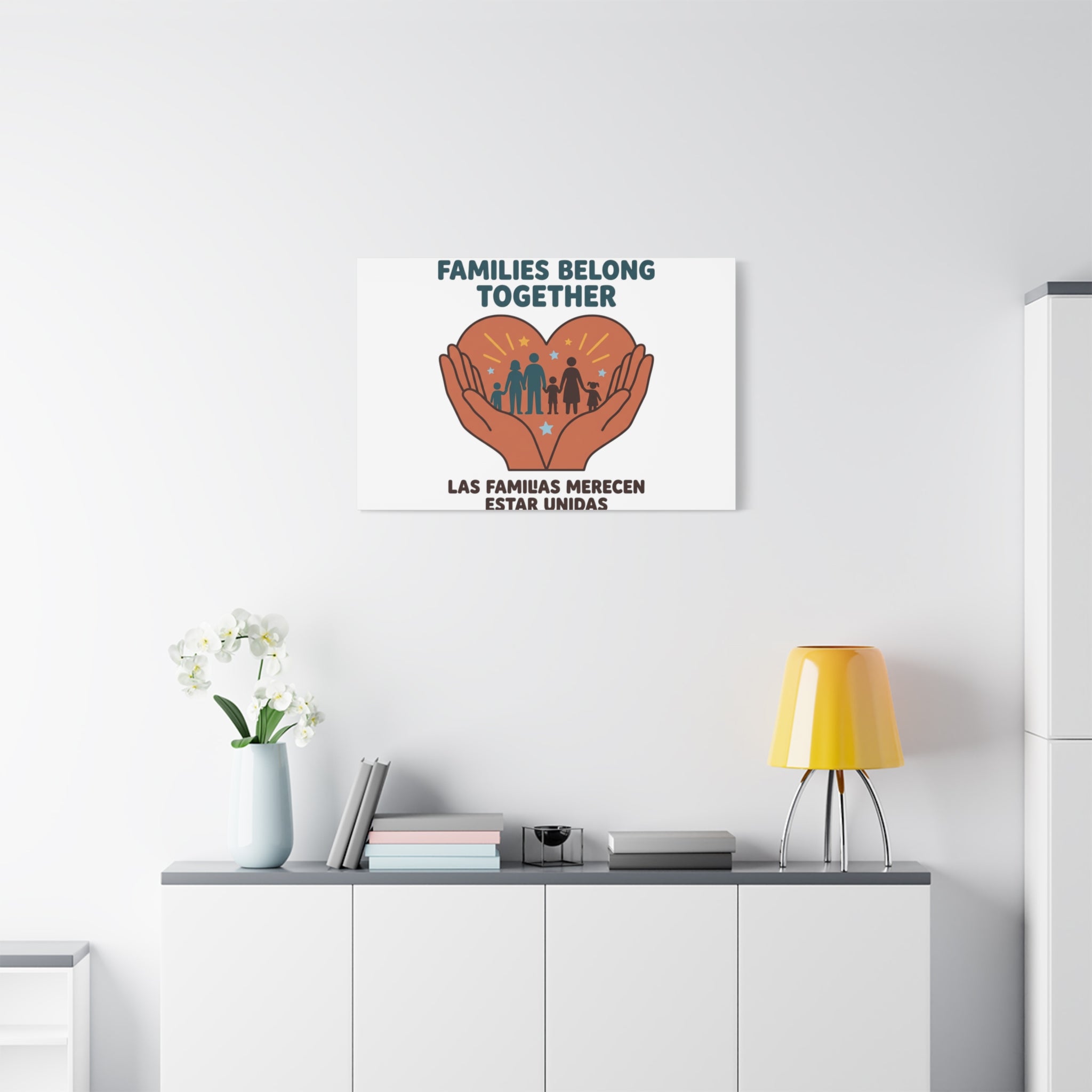 Families Belong Together Canvas | Family Unity, Bilingual Solidarity