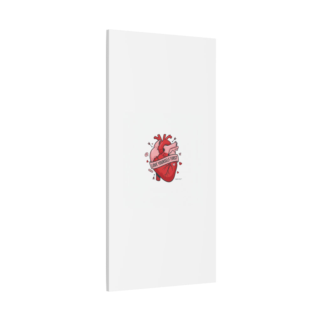 Love Yourself First Canvas, Hearts-with-a-Twist, Anti-Valentine Art