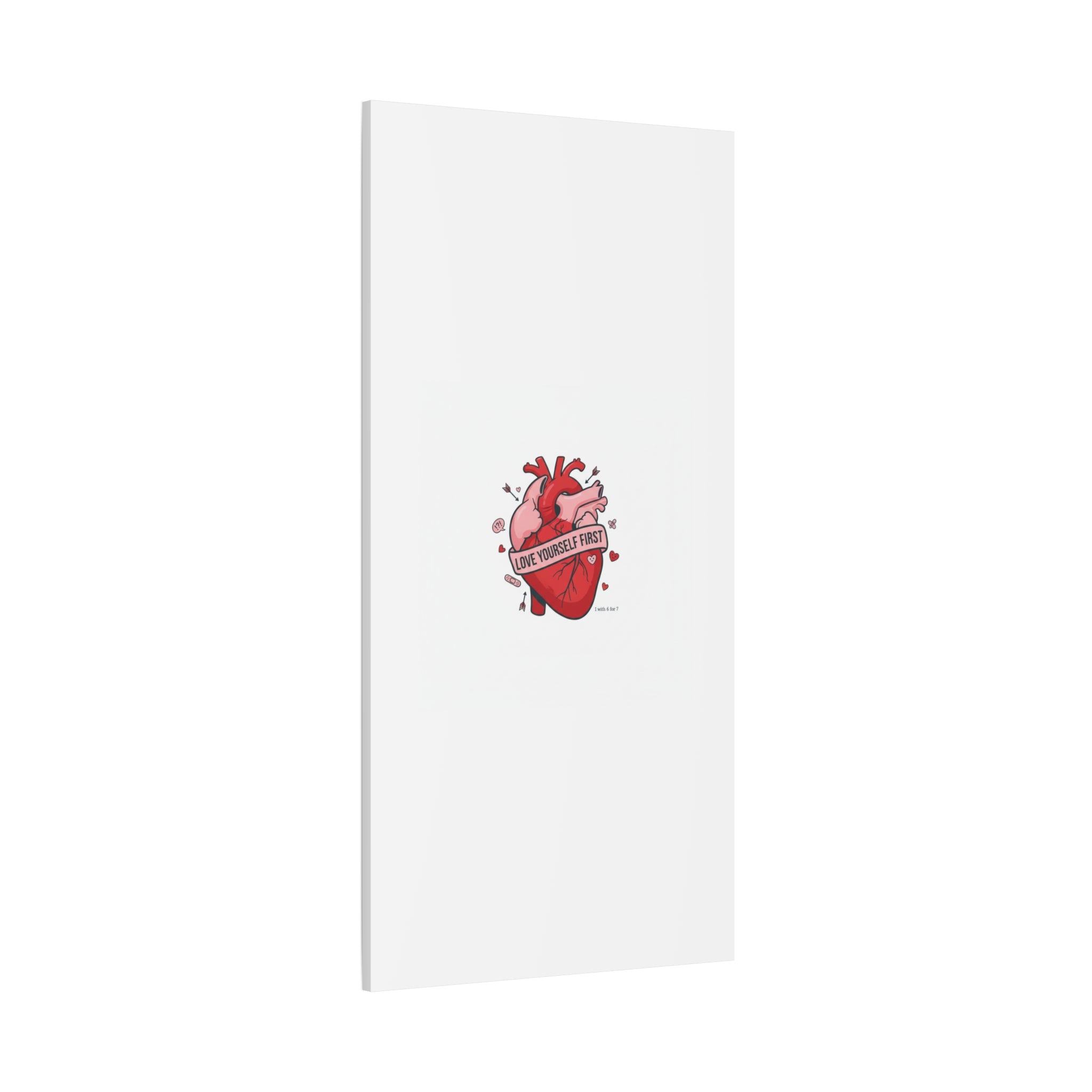 Love Yourself First Canvas, Hearts-with-a-Twist, Anti-Valentine Art
