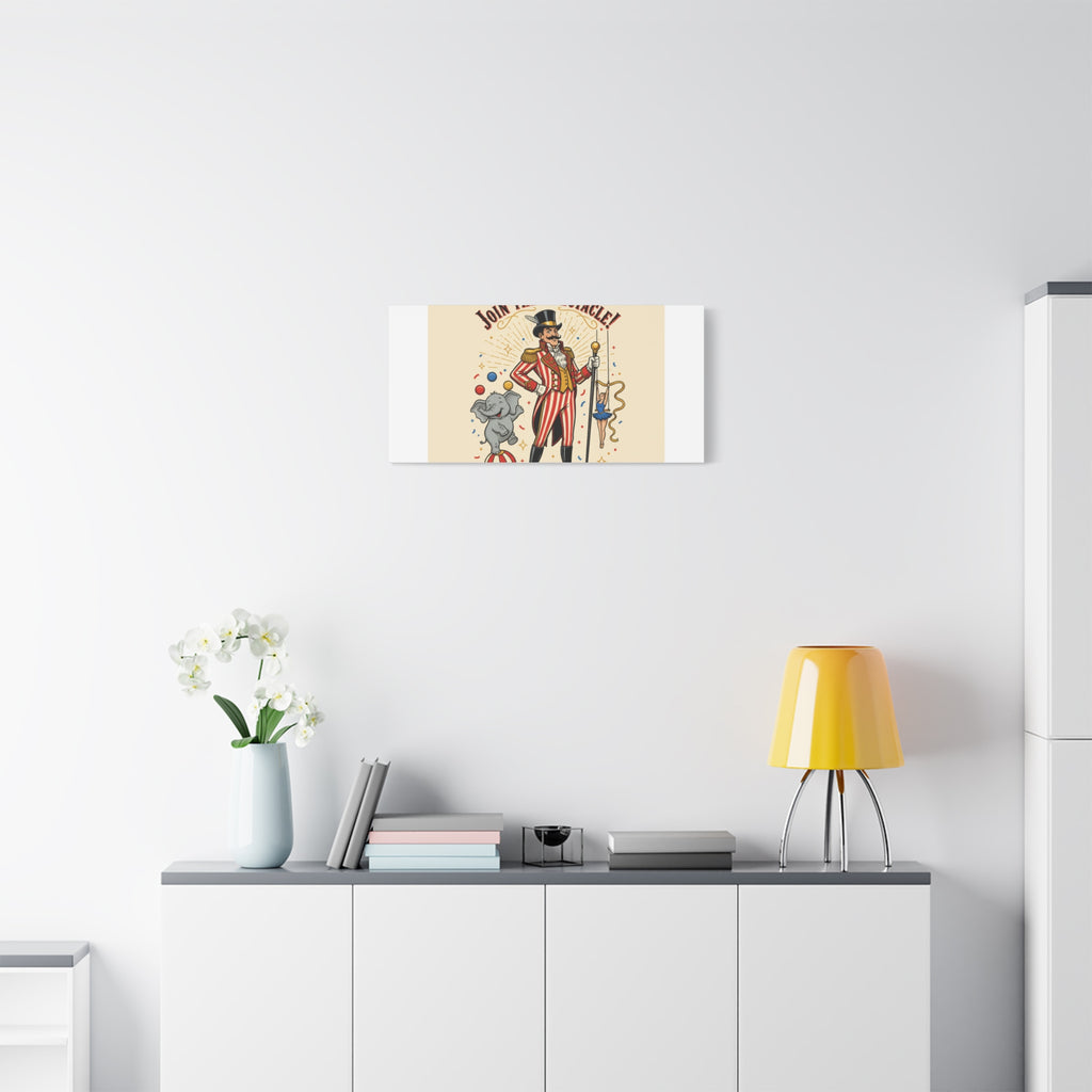 Join the Spectacle Circus Art Print | Matte Canvas, Stretched, Vintage Carnival Design