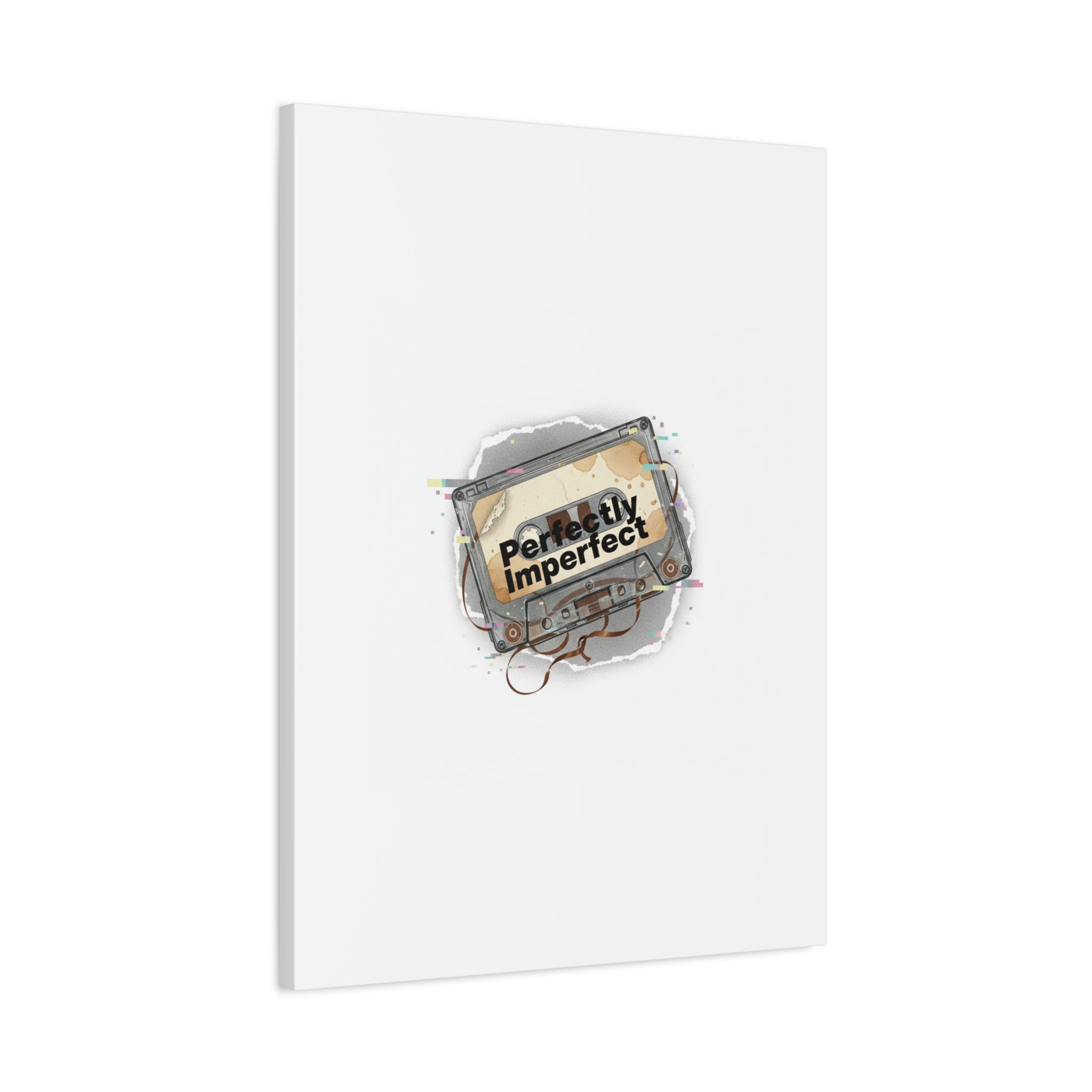 Perfectly Imperfect Cassette, Canvas Print | Analog Error, glitch art static