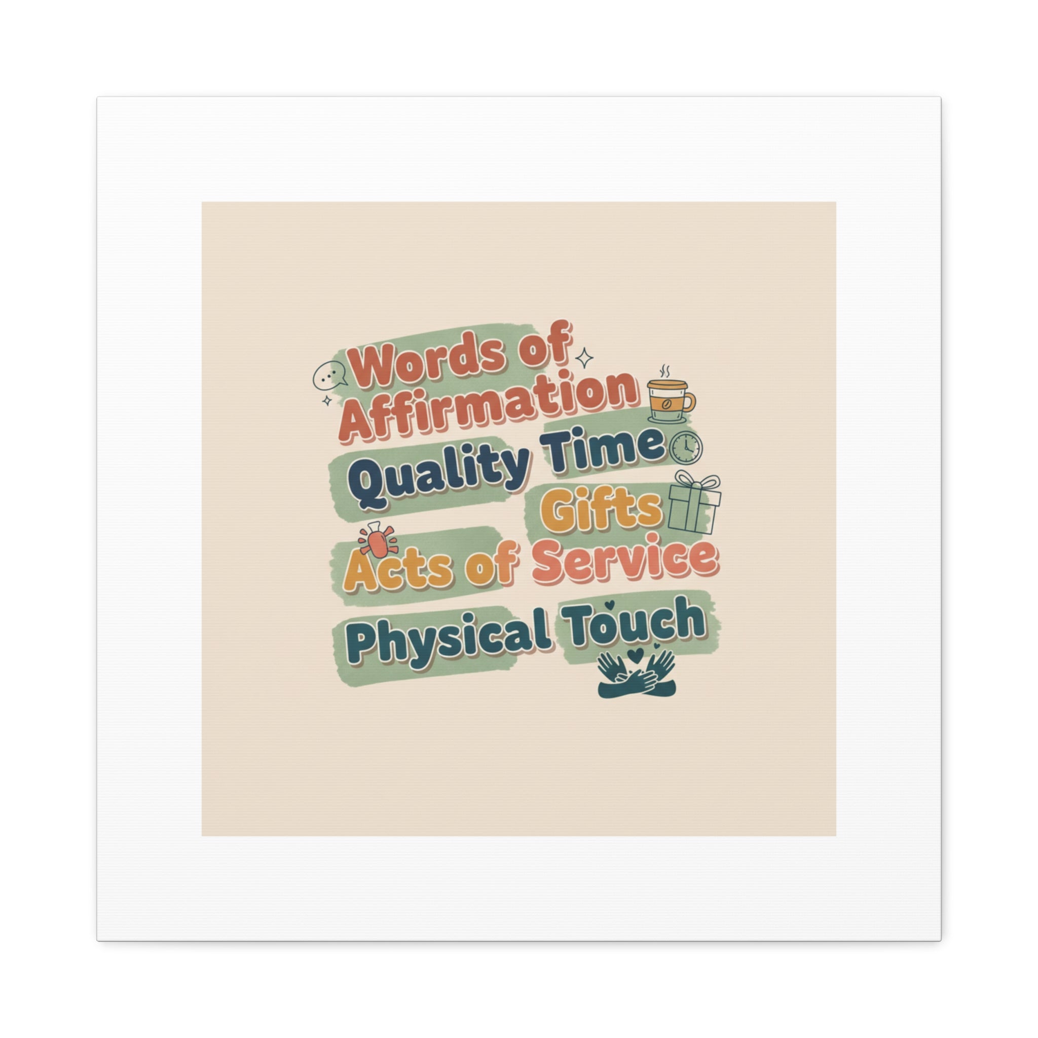 Love Languages List Matte Canvas Wall Art | love language meme, relationship humor