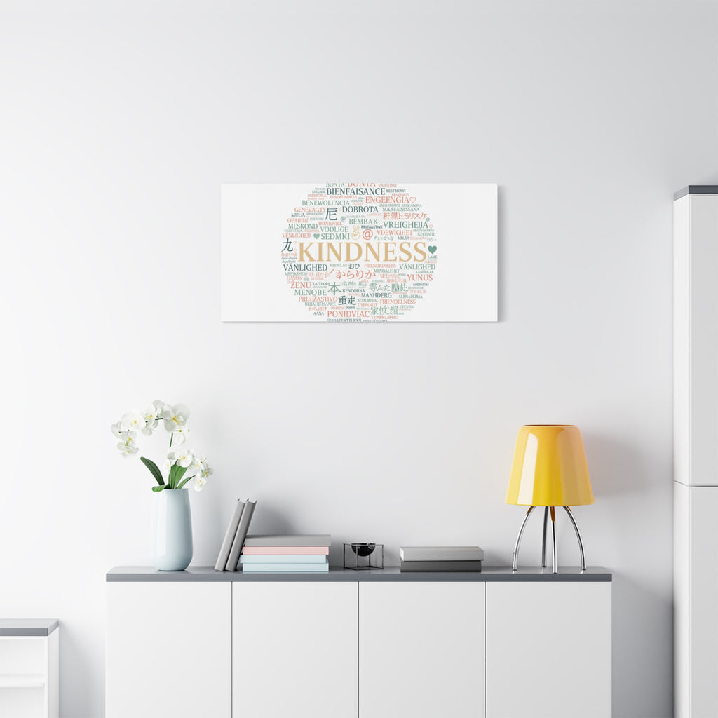 Kindness Word Cloud Canvas | Fresh Start Minimalist Wall Art