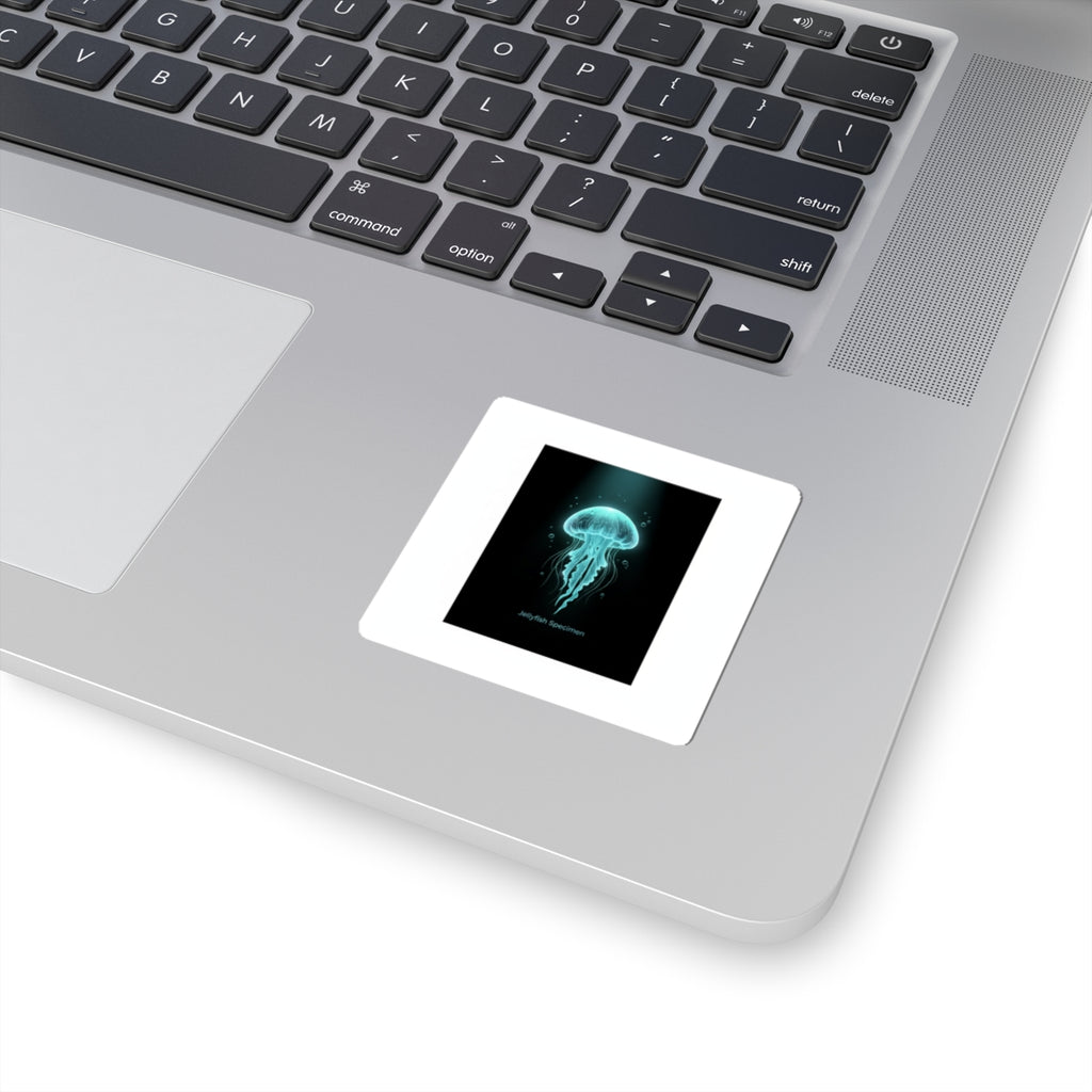 Bioluminescent Jellyfish Sticker | Neon Deep Sea Aesthetic, Glow Blob Design