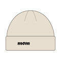 Embroidered "mom" Cuff Beanie — Soft Knit Mom Hat, Mother's Day Gift