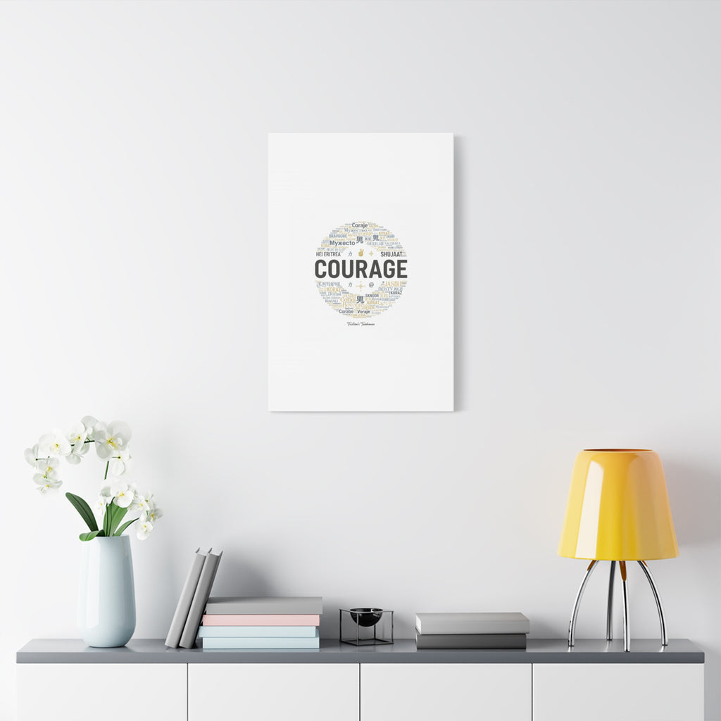 Courage Word Cloud Canvas | Fresh-Start Minimalism art print