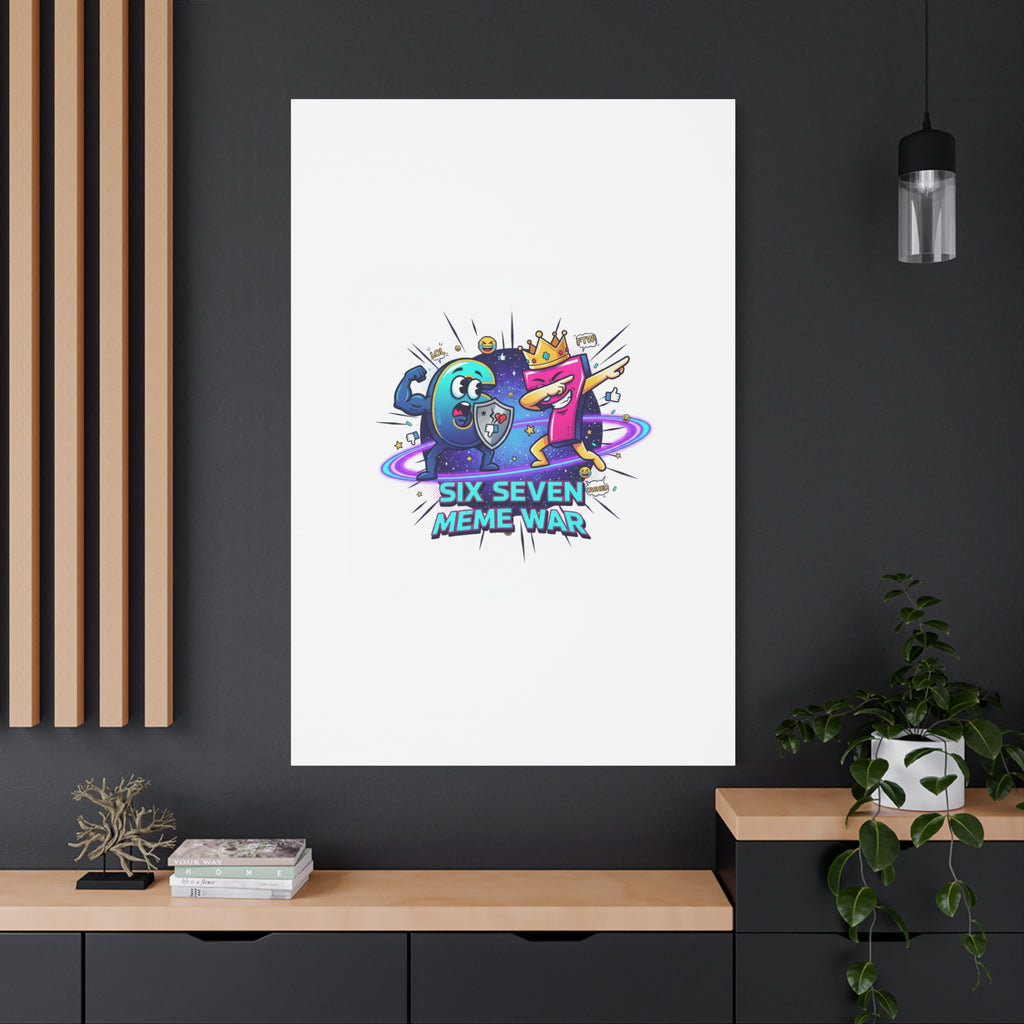 Six Seven Meme War Canvas | Legendary Internet Battle Art, Viral Culture Wall Decor