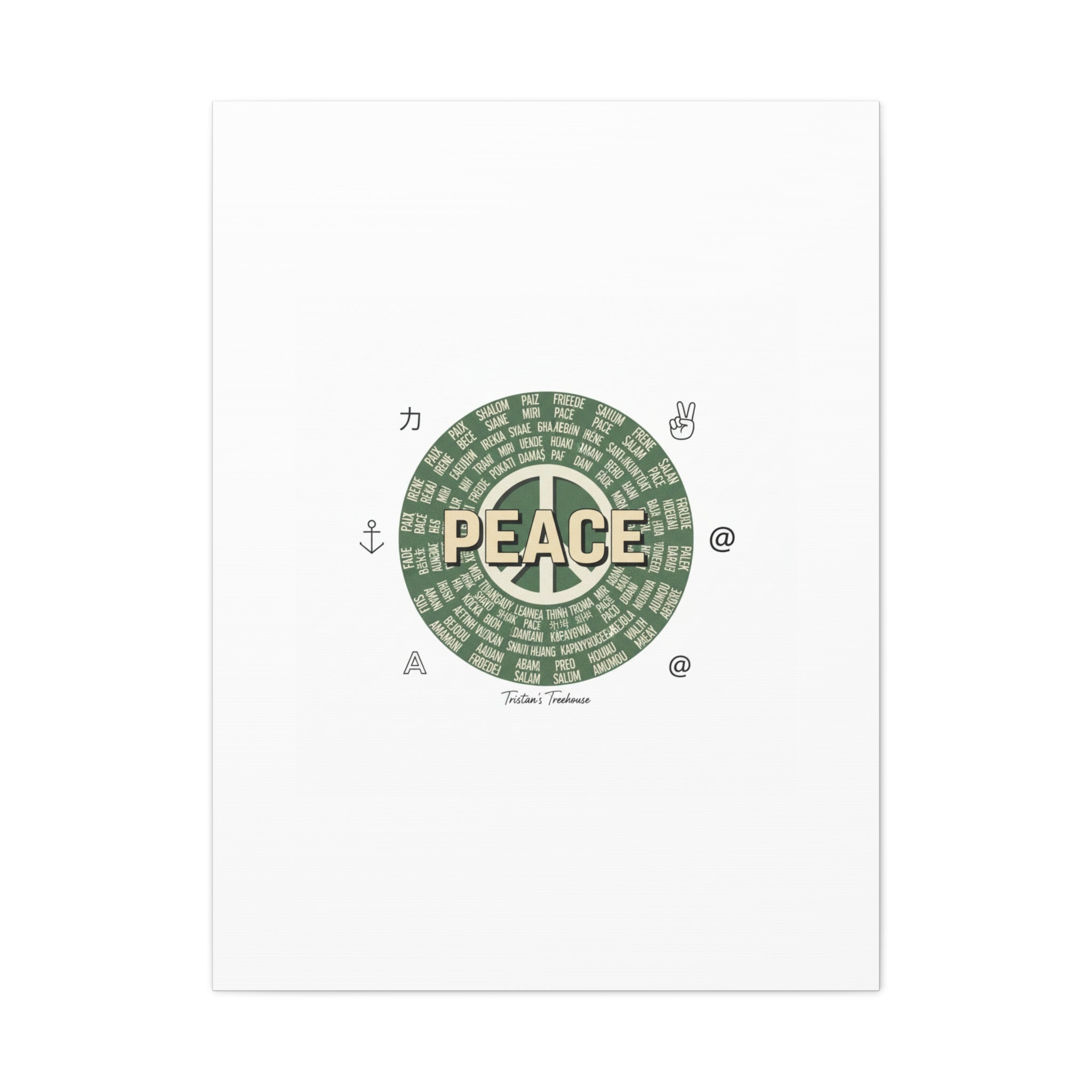 Peace doodle canvas | hand drawn sketch aesthetic, handwritten message