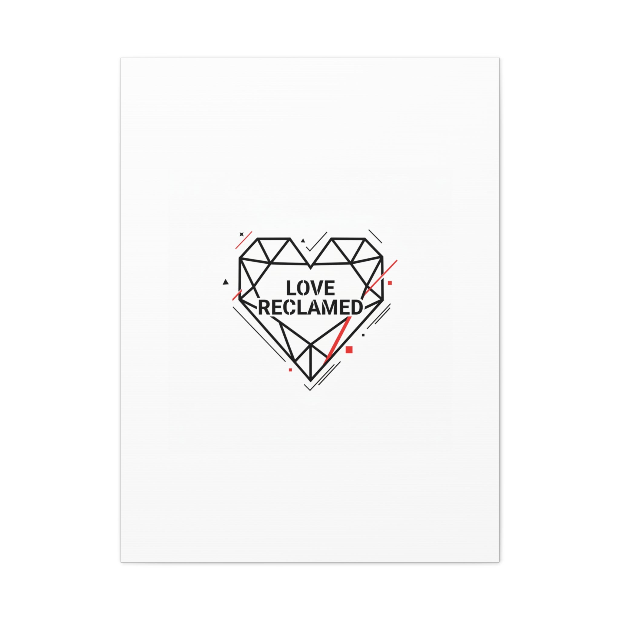Love Reclaimed Canvas | modern heart design, minimalist love icon