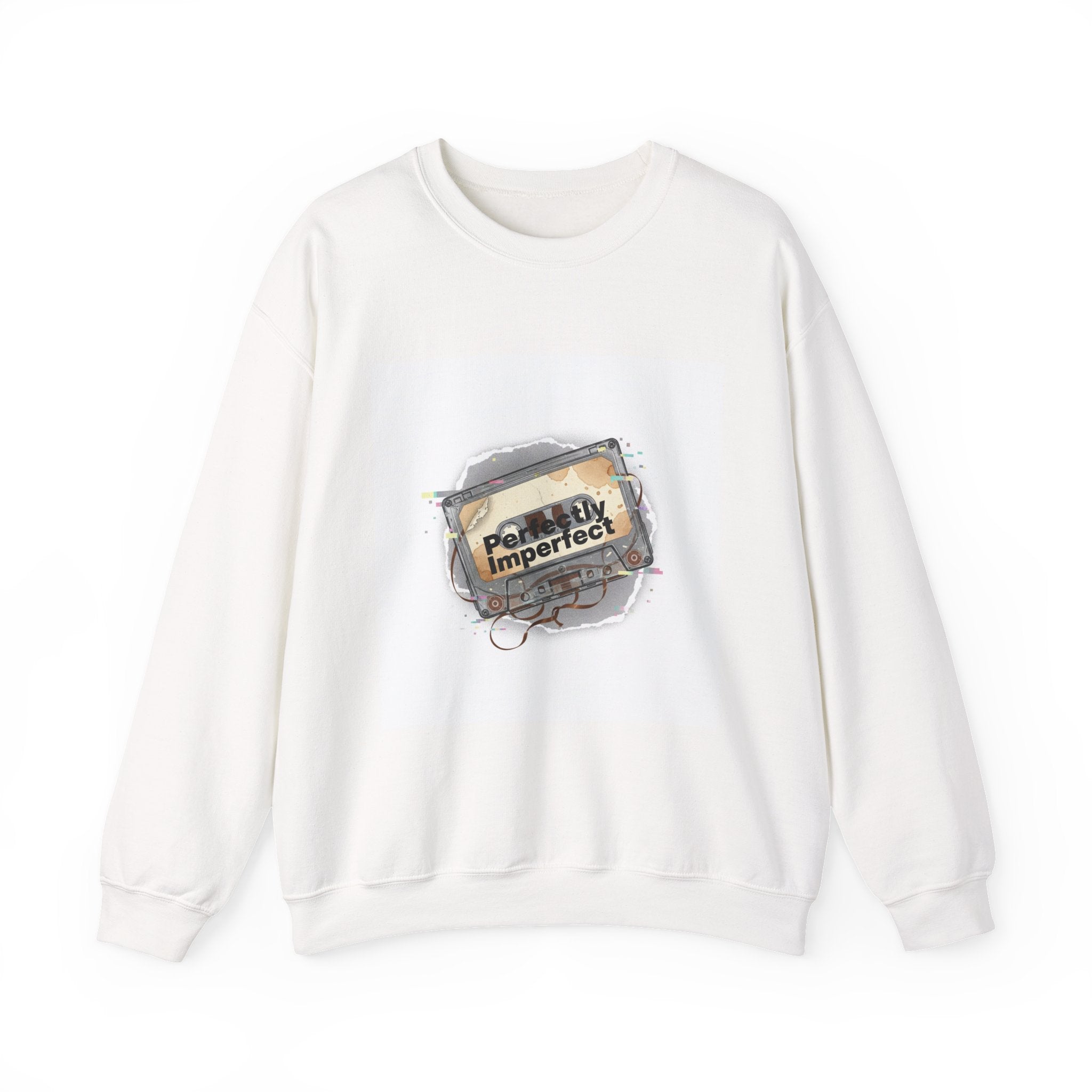 Glitch Tape 'Perfectly Imperfect' Sweatshirt | Analog Error, VHS Static