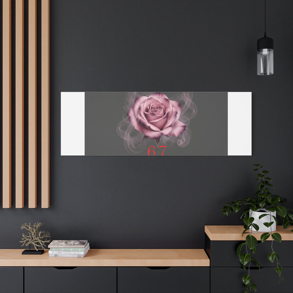 6 7 Valentine's Canvas | Viral Gothic Rose Wall Art | 6 7 Meaning Dark Romance