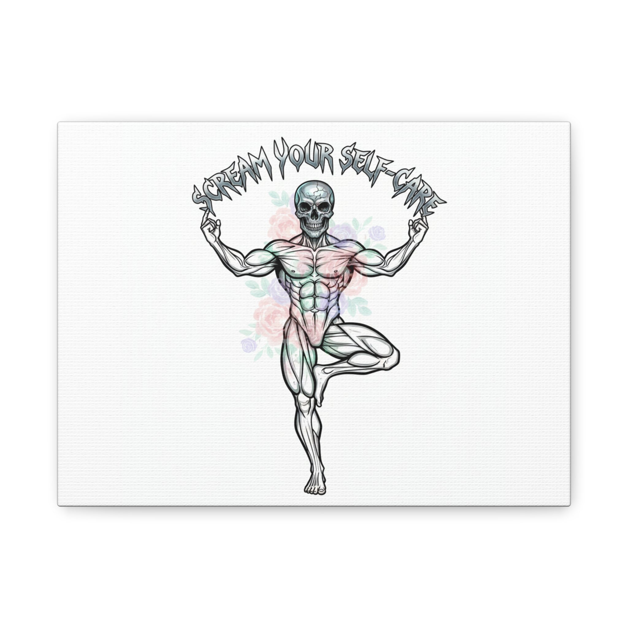 Scream Your Self-Care Canvas | Heavy Metal Wellness, Gothic Wellness Quote