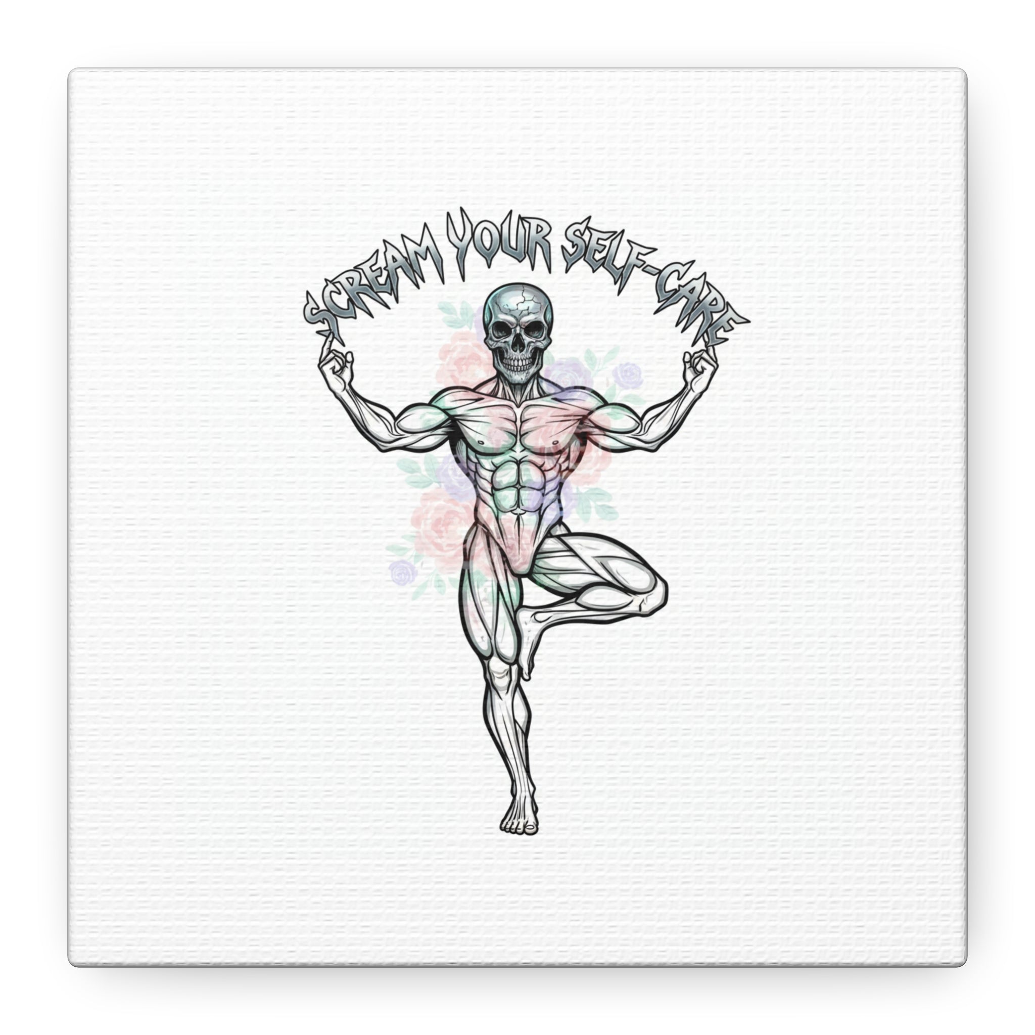 Scream Your Self-Care Canvas | Heavy Metal Wellness, Gothic Wellness Quote