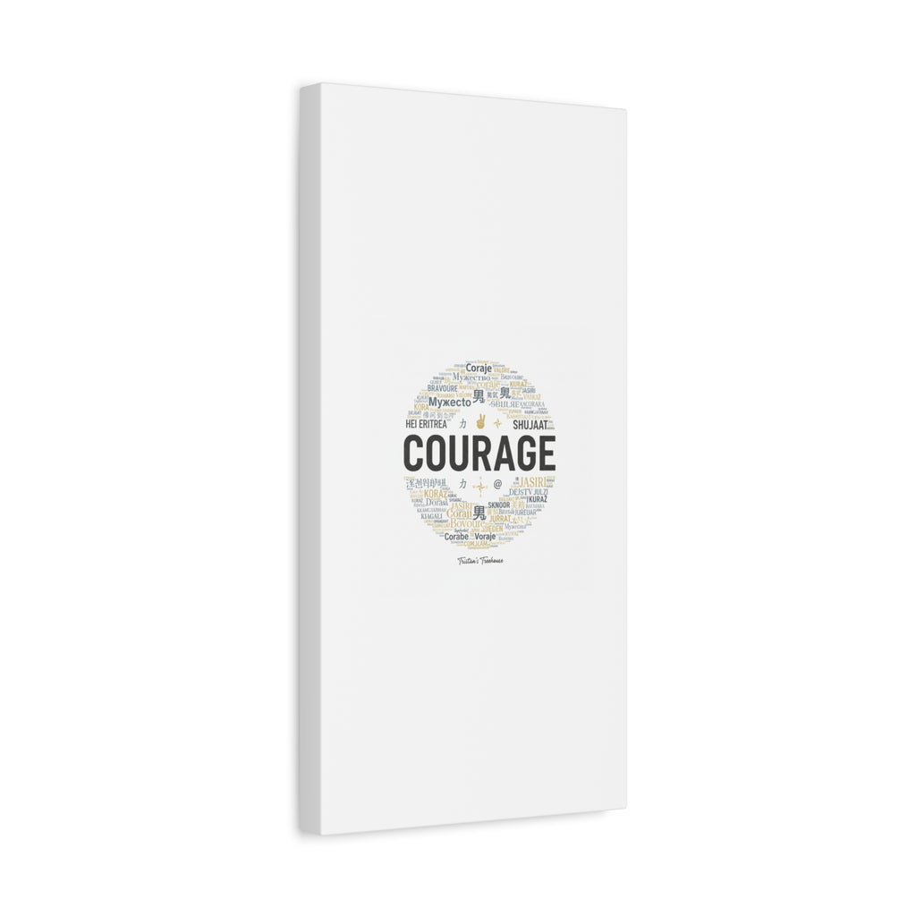 Courage Word Cloud Canvas | Fresh-Start Minimalism art print