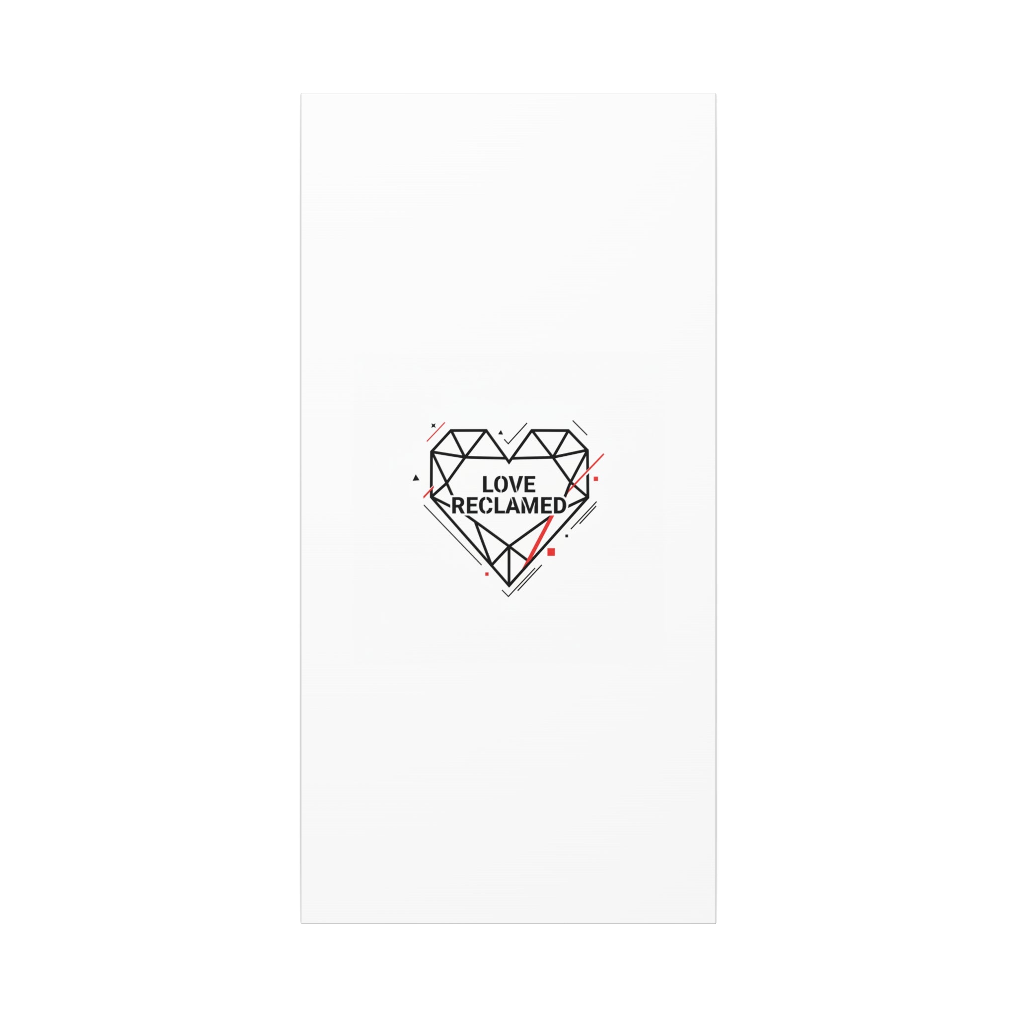 Love Reclaimed Canvas | modern heart design, minimalist love icon