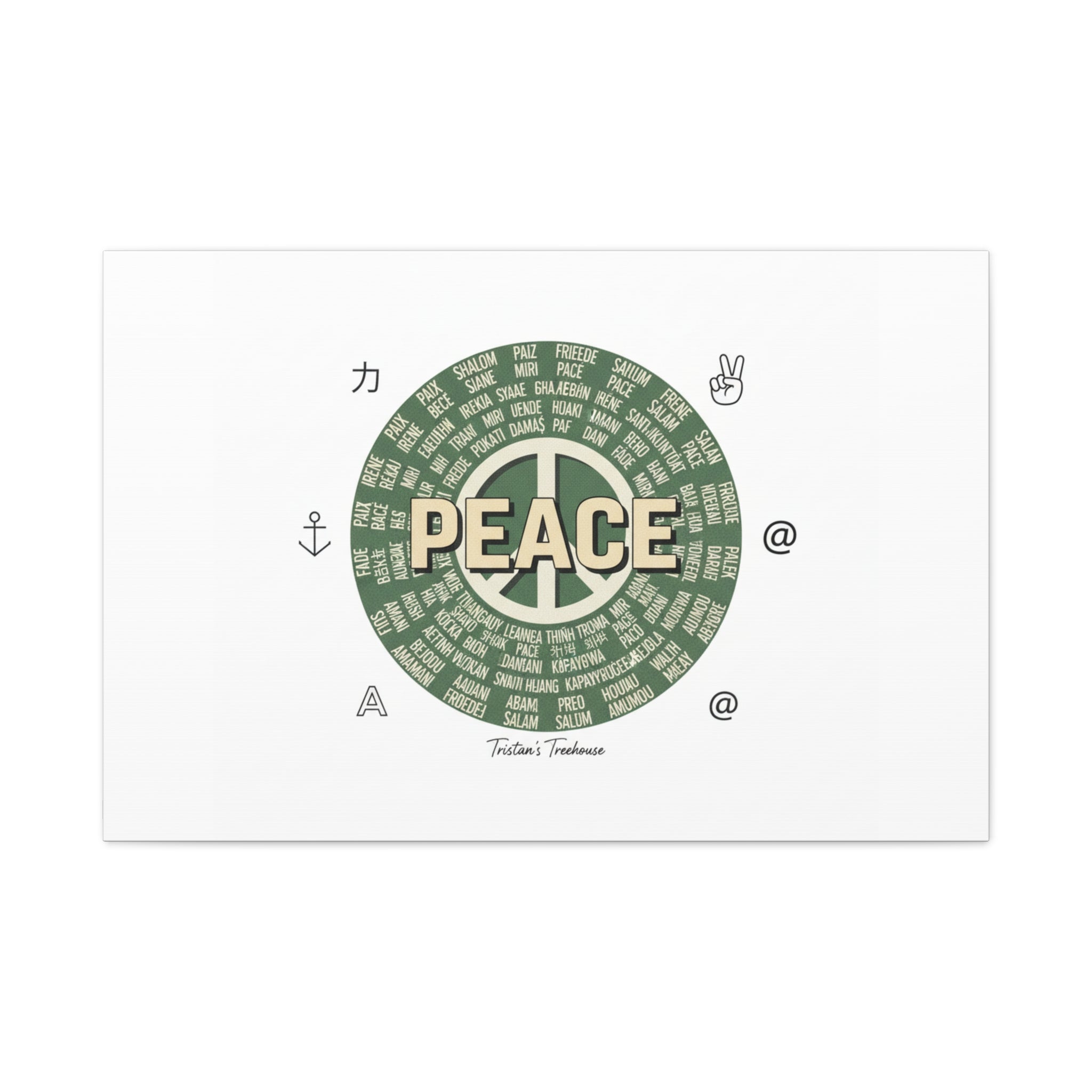 Peace doodle canvas | hand drawn sketch aesthetic, handwritten message