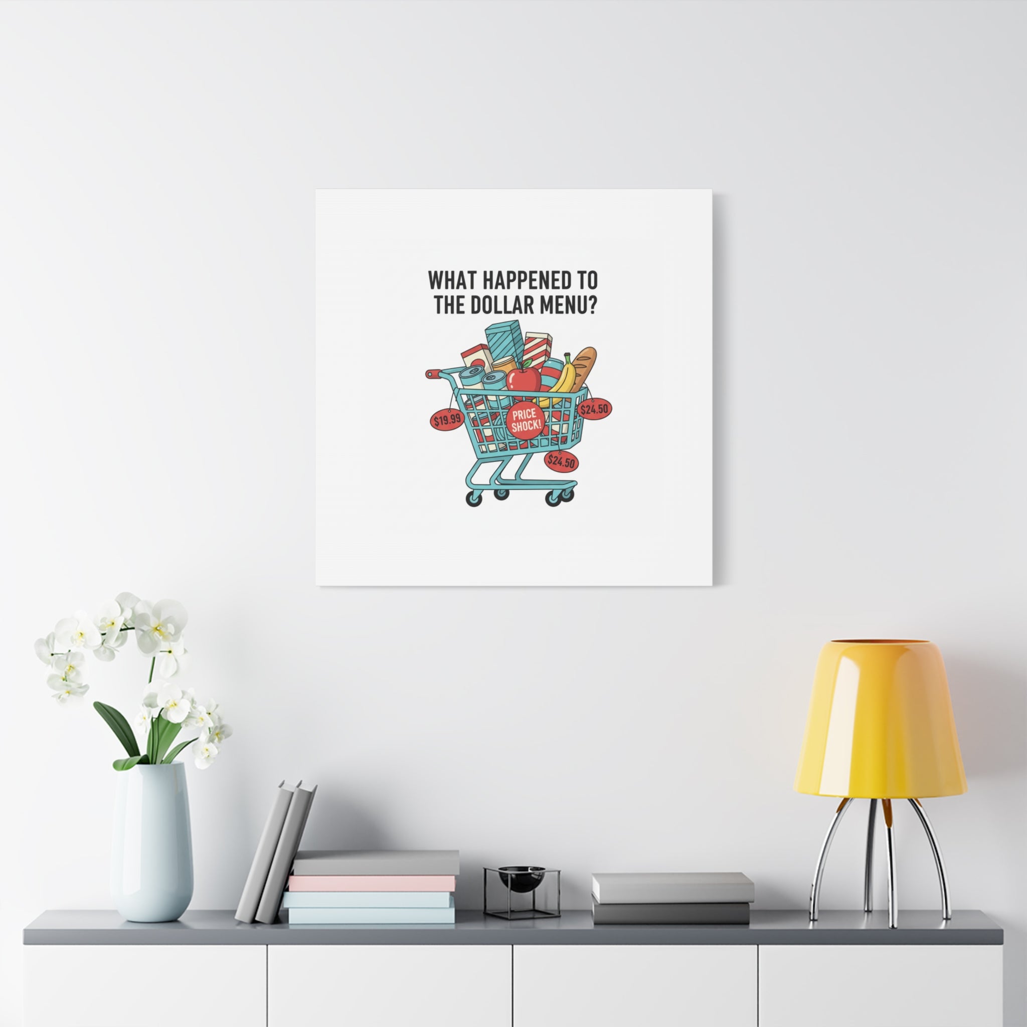 What Happened to the Dollar Menu? Canvas | Grocery Prices Meme, Price Shock Wall Art