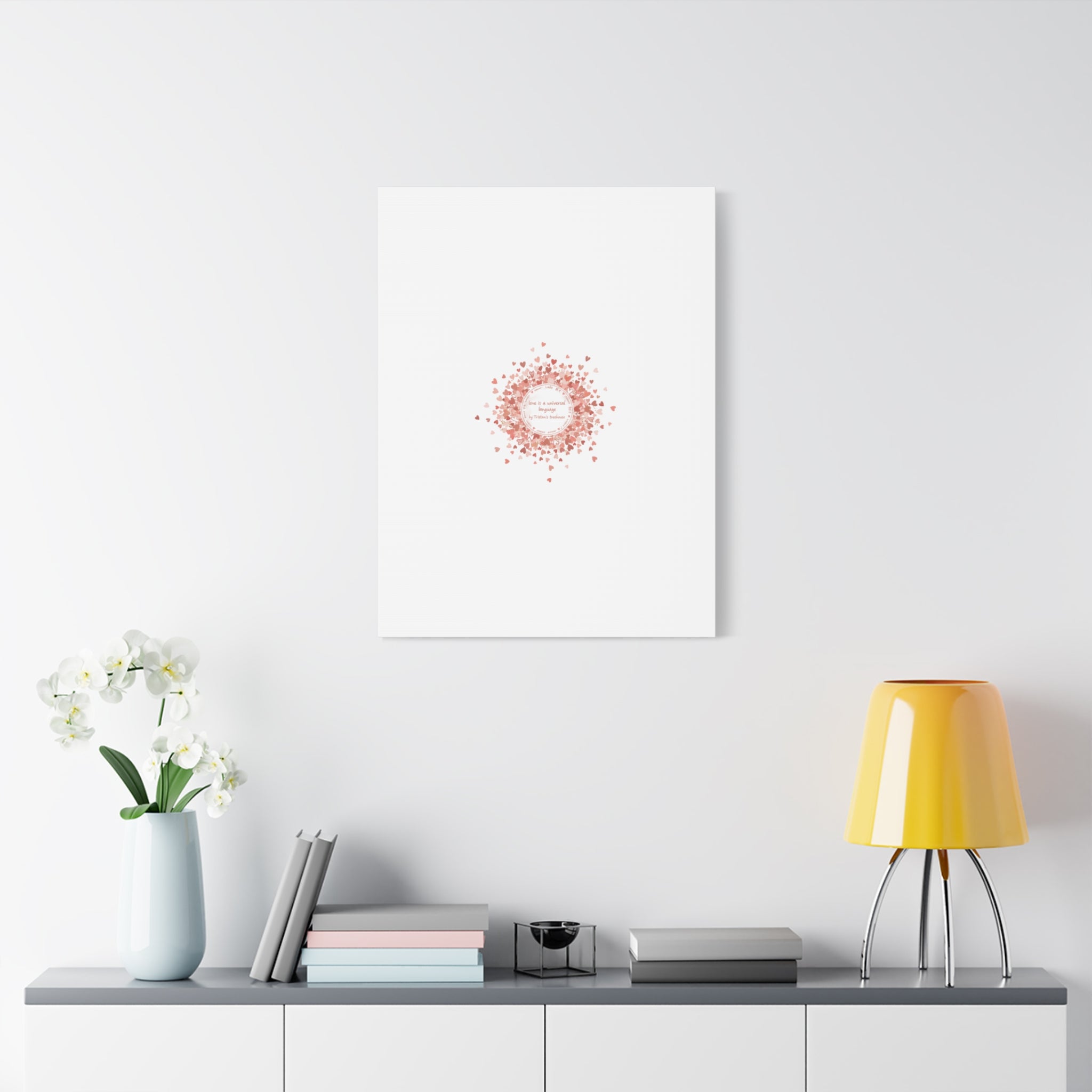 Tiny Heart Confetti Canvas | Matte Stretched Wall Art