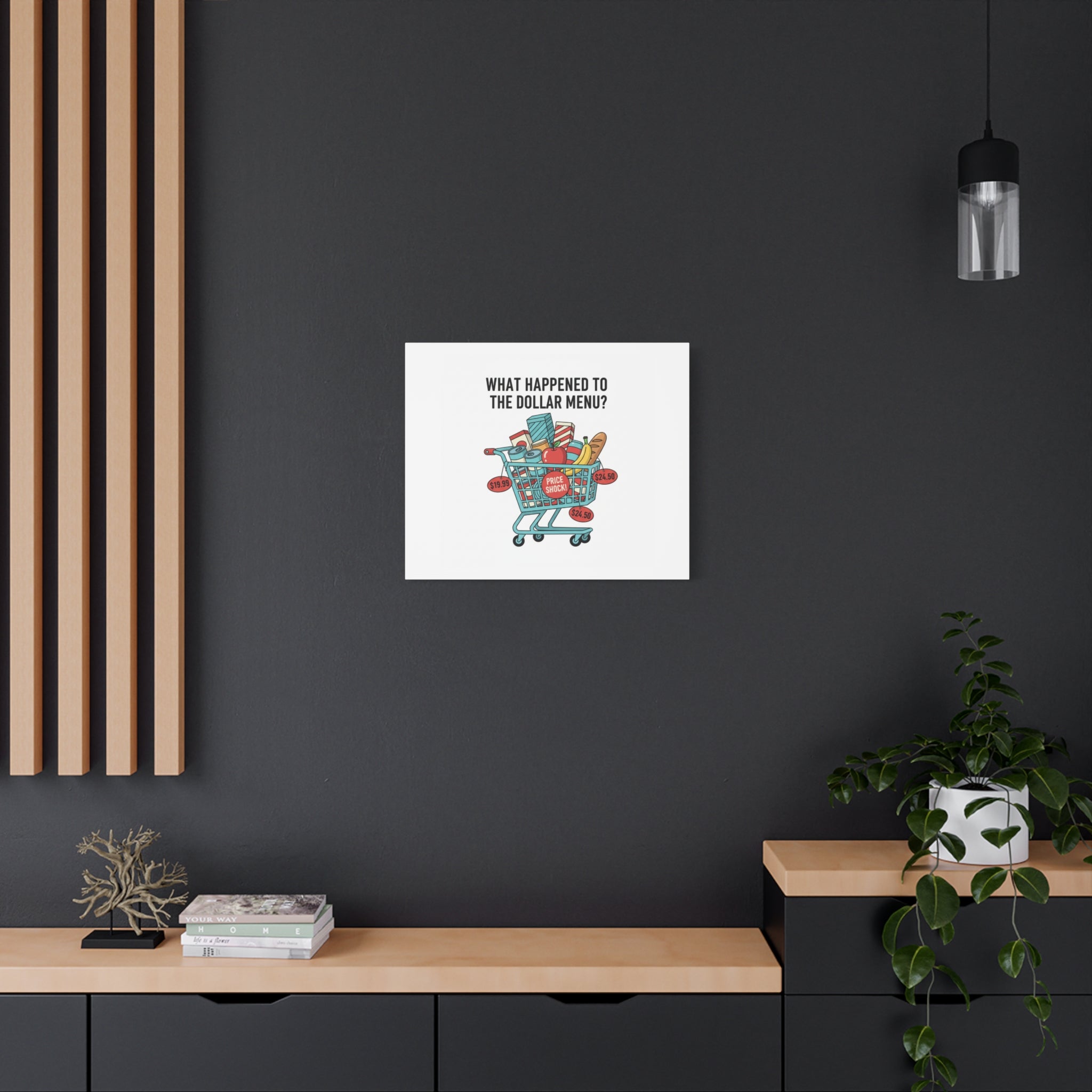 What Happened to the Dollar Menu? Canvas | Grocery Prices Meme, Price Shock Wall Art