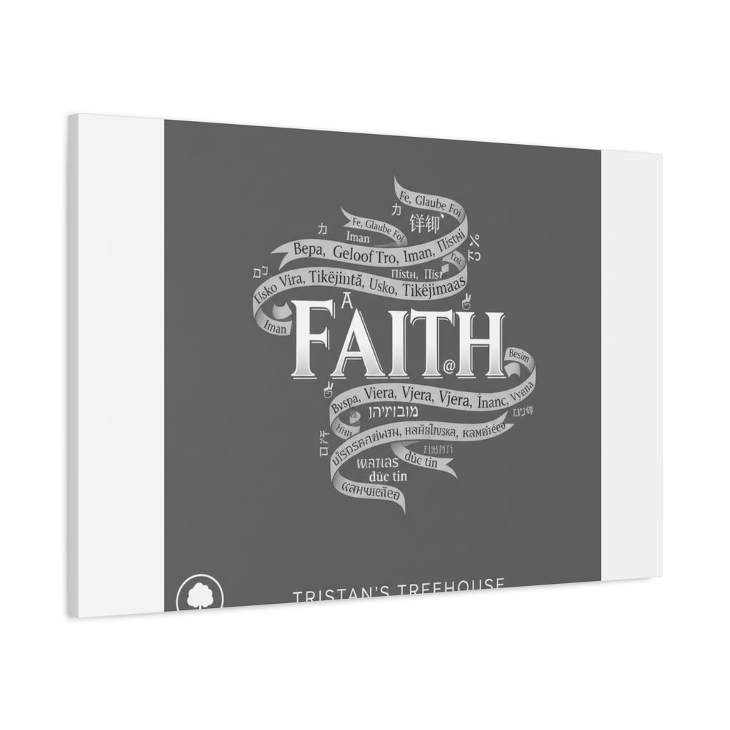 handwritten faith ribbon Canvas | sketch aesthetic, doodle design
