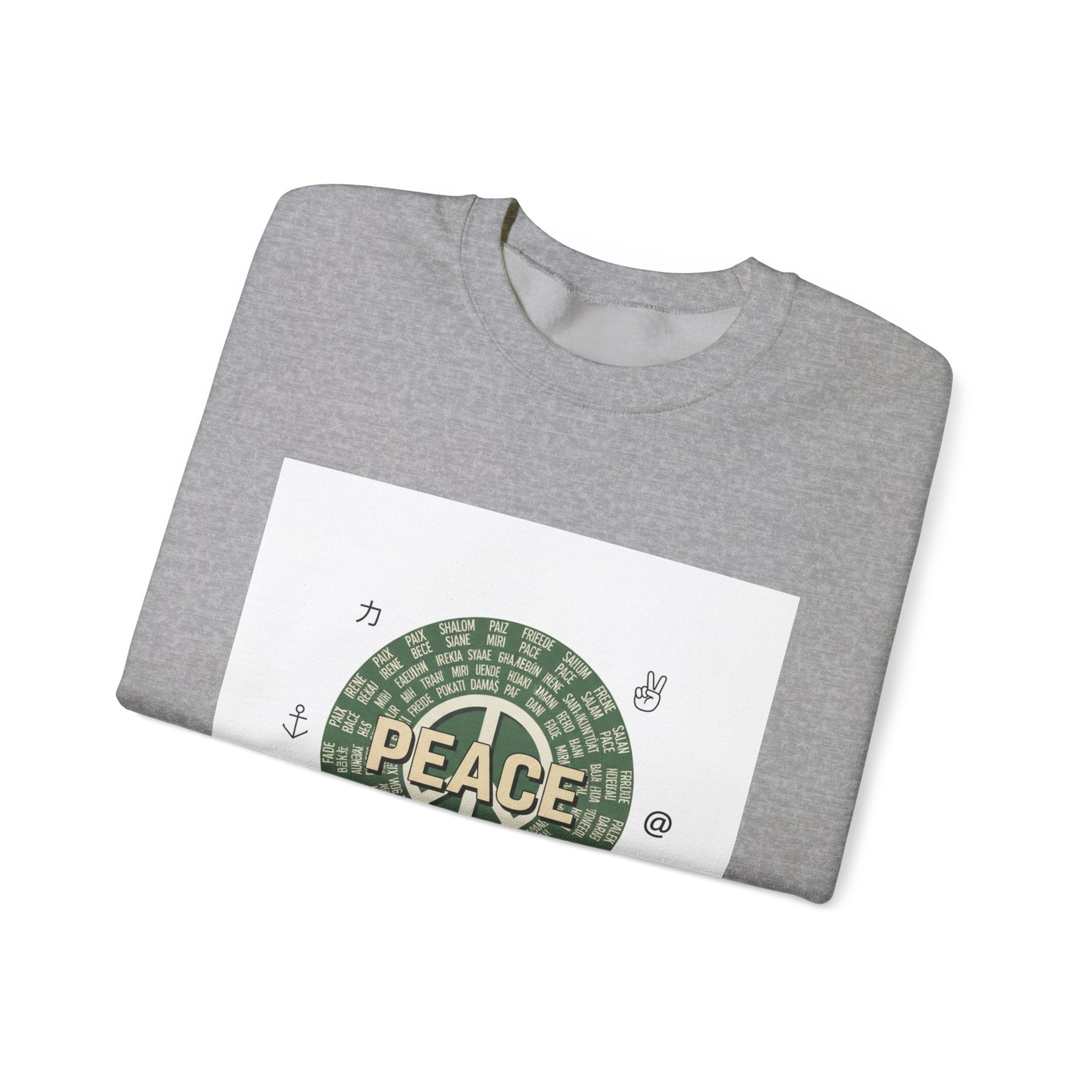Handwritten Peace Doodle Sweatshirt | sketch aesthetic, hand drawn message