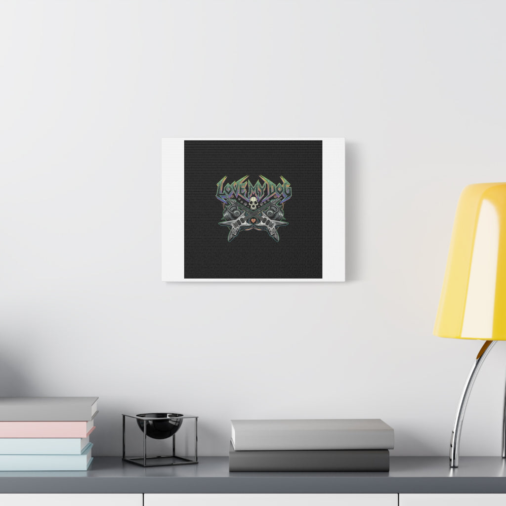 Love My Dog metal font Canvas | gothic wellness quote, edgy self-care merch