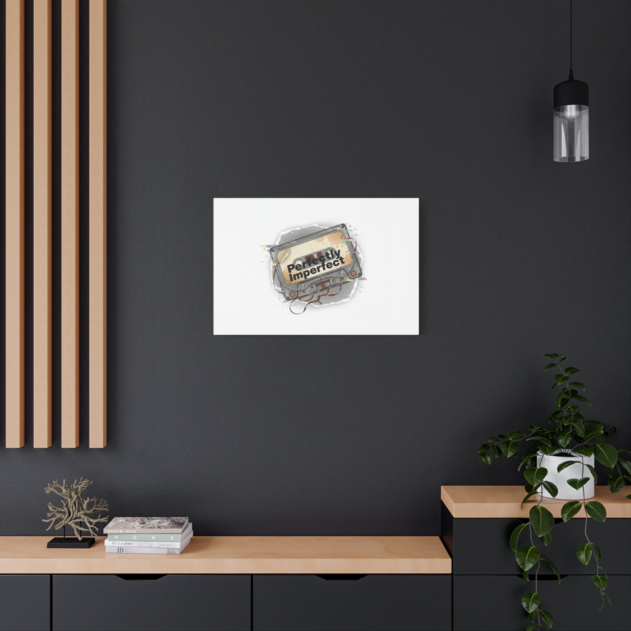 Perfectly Imperfect Cassette, Canvas Print | Analog Error, glitch art static