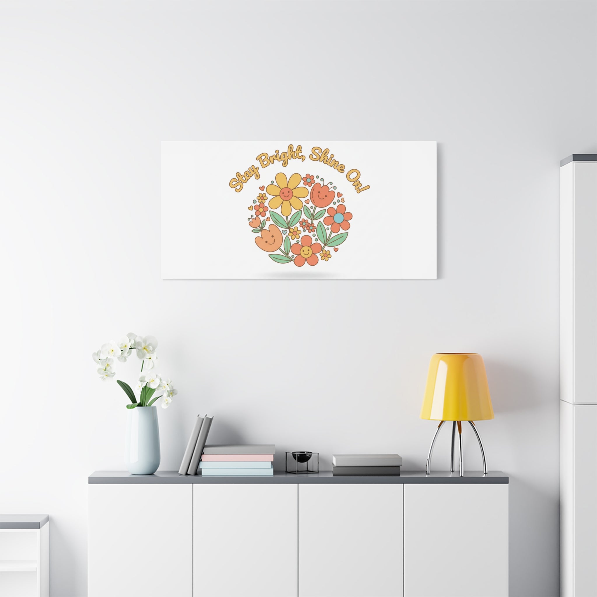 Stay Bright Shine On Canvas | Hopecore, Radical Optimism Wall Art