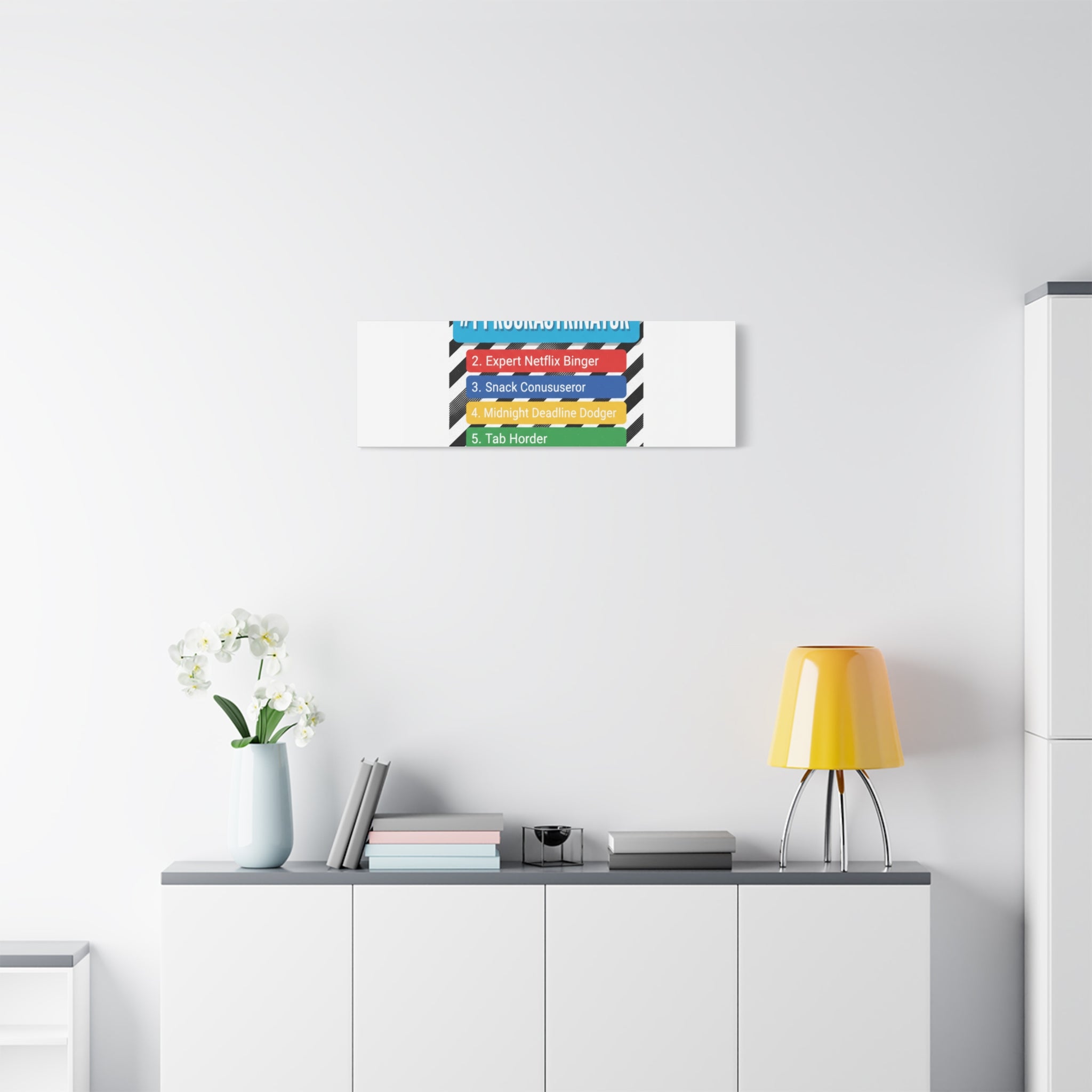 #1 Procrastinator Canvas, Rank-Style List Poster | Top-List Ranking Obsession