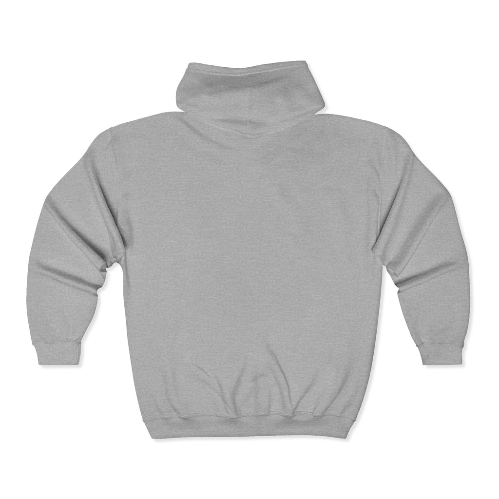 Cabin Vibes Zip Hoodie —Tristan’s Treehouse  Rustic Lakeside Circle Illustration