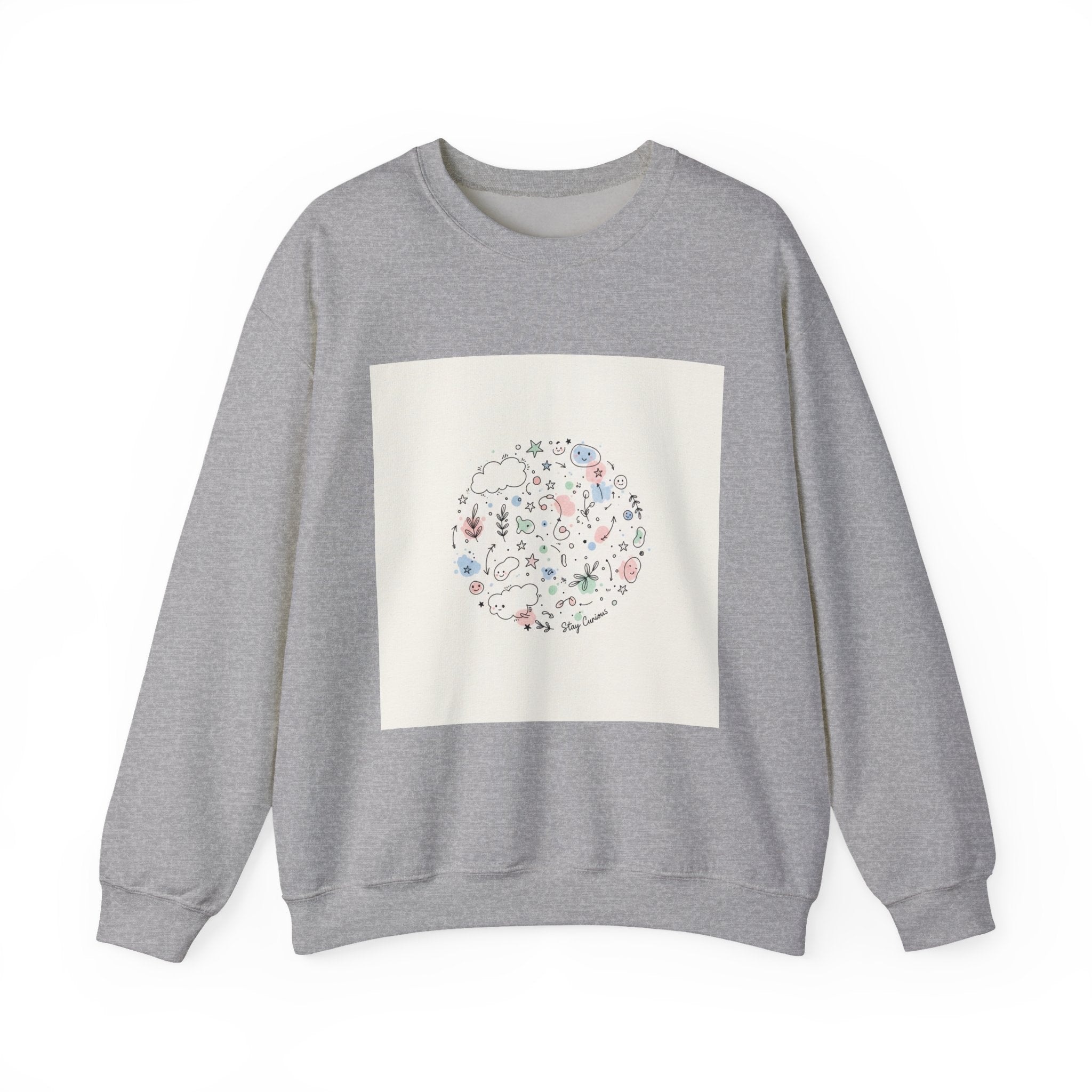 Hand-Drawn Doodle Circle Sweatshirt | line drawing, sketch pattern