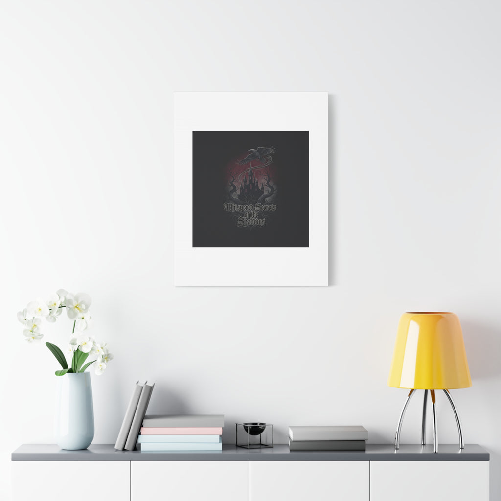 Whispered Secrets of the Shadows Castle Wall Art, Matte Canvas | Gothic Medieval Decor