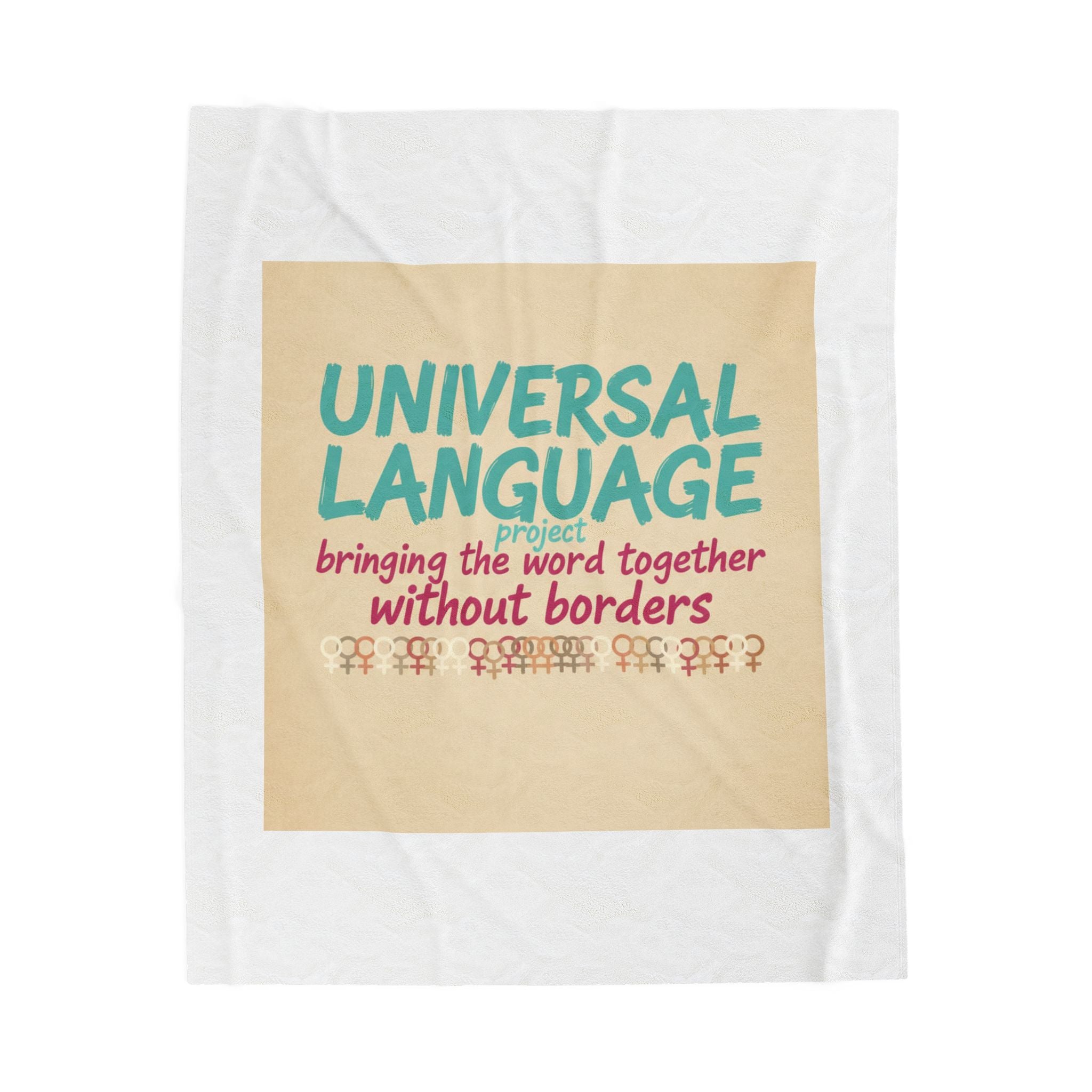 Universal Language Blanket | empowerment slogan, girl power throw