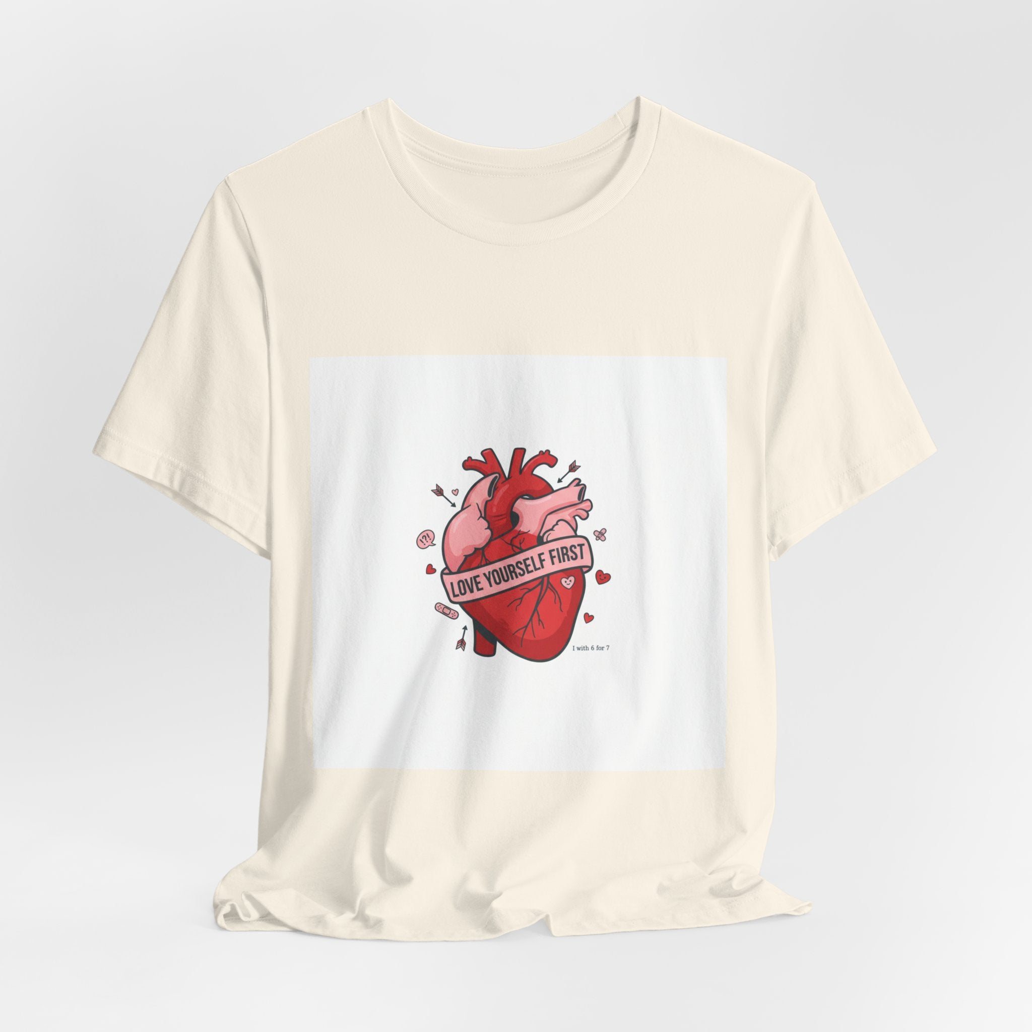 Love Yourself First Tee | anti love graphic, edgy heart shirt