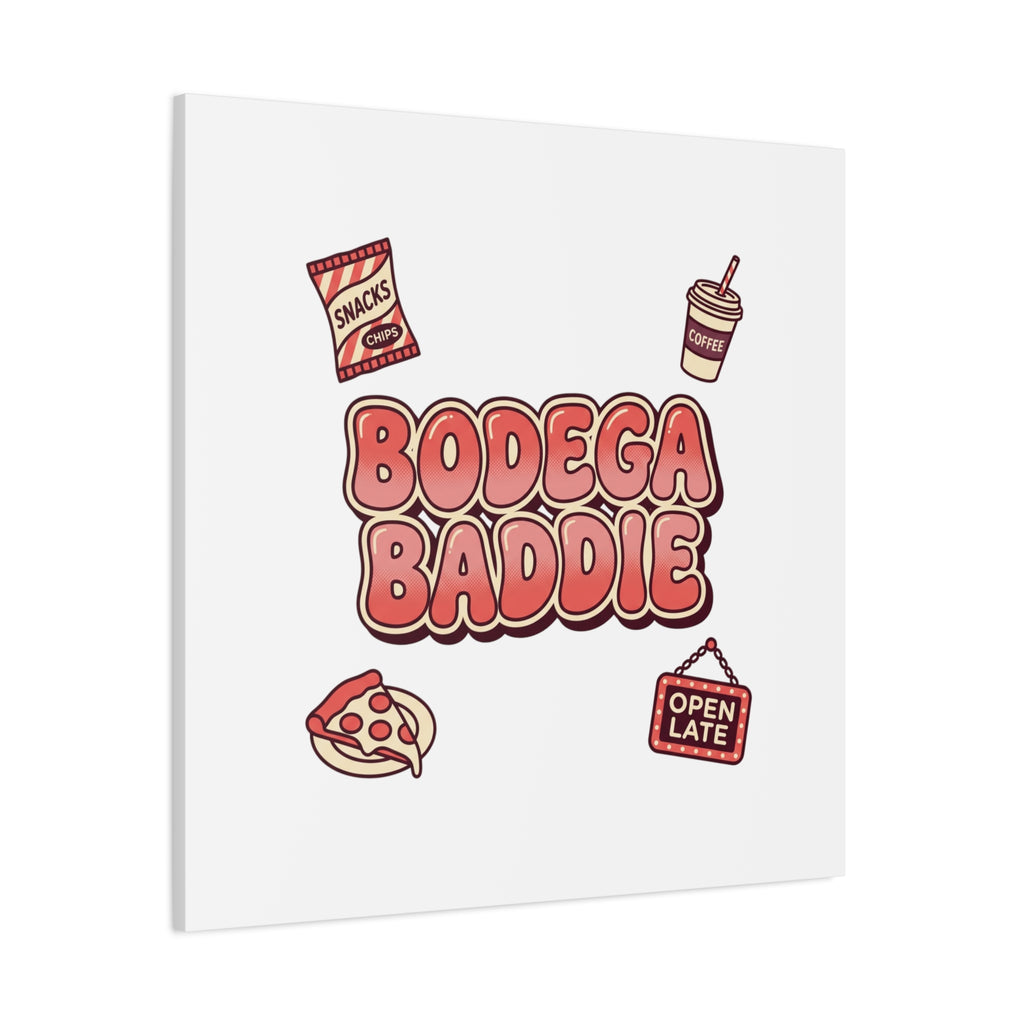 Bodega Baddie Matte Canvas, Stretched | NYC Y2K Corner Store Vibes