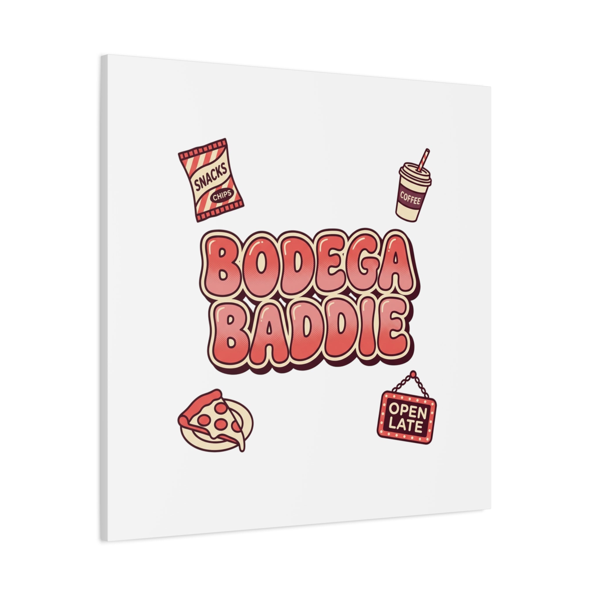 Bodega Baddie Matte Canvas, Stretched | NYC Y2K Corner Store Vibes