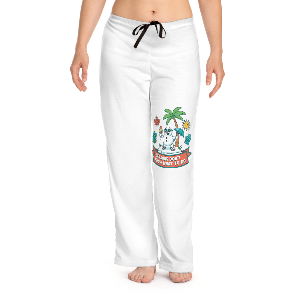 Funny Seasonal Women's Pajama Pants — Holiday Pattern AOP