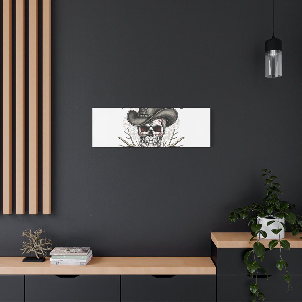 Honor Among Outlaws Canvas | Western Skull Art, Gothic Americana Desert Noir