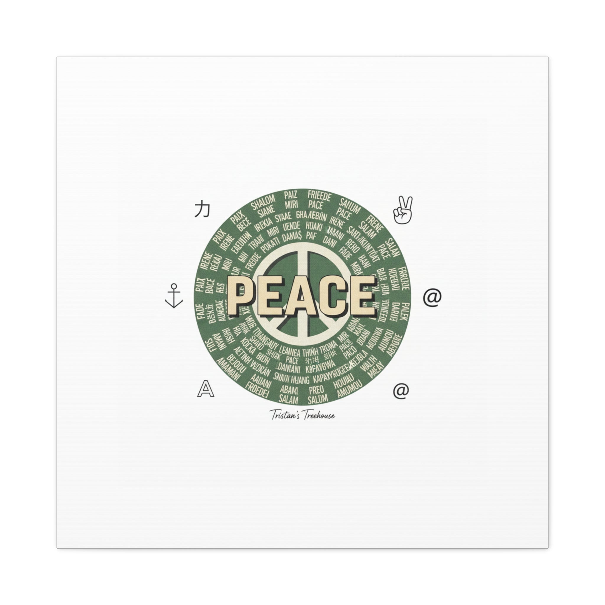 Peace doodle canvas | hand drawn sketch aesthetic, handwritten message