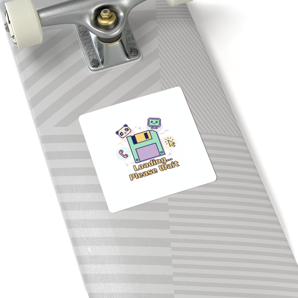 Loading Please Wait Floppy Disk Sticker | Old Internet Aesthetic, 90s Web Nostalgia