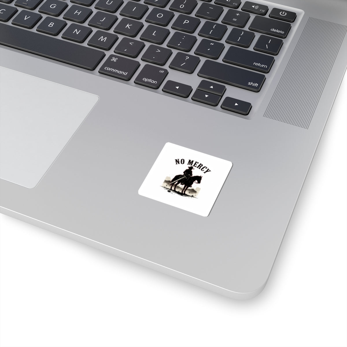 No Mercy Cowboy Skull Sticker | western skull art, gothic Americana