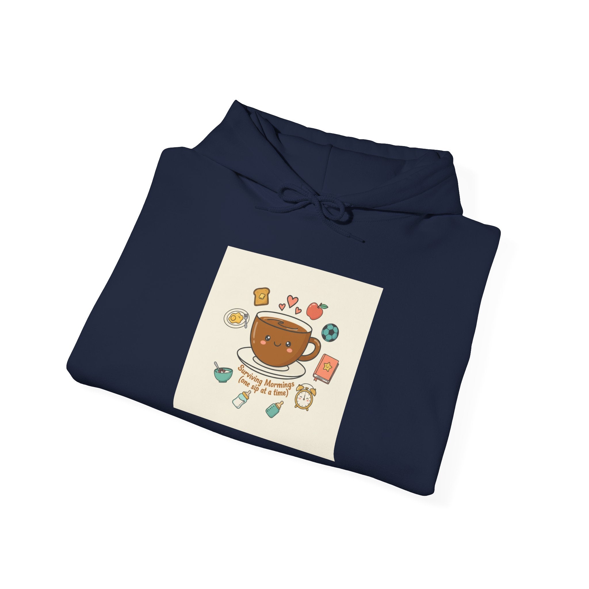 Morning Chaos Coffee Crew Hoodie | mom life, tired parent humor