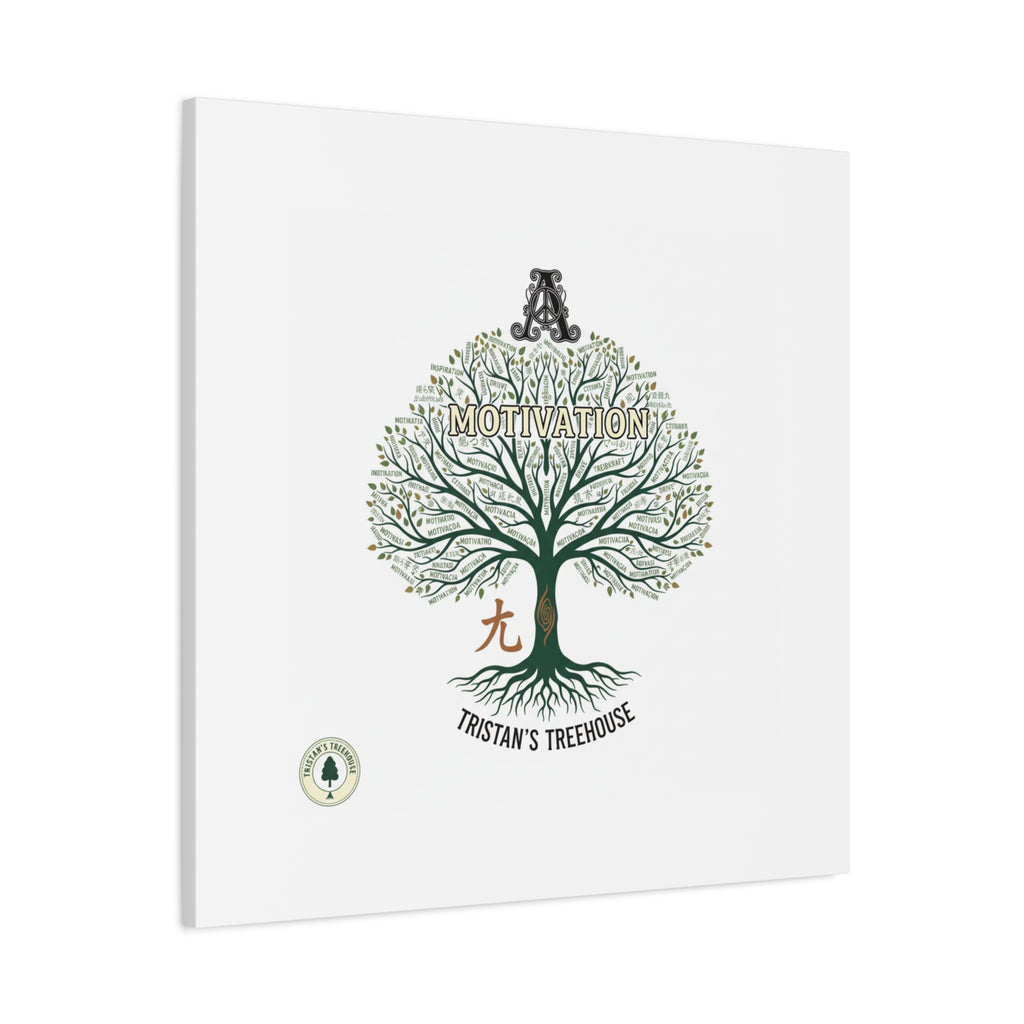 Handwritten Doodle Tree Canvas | Matte Stretched Wall Art