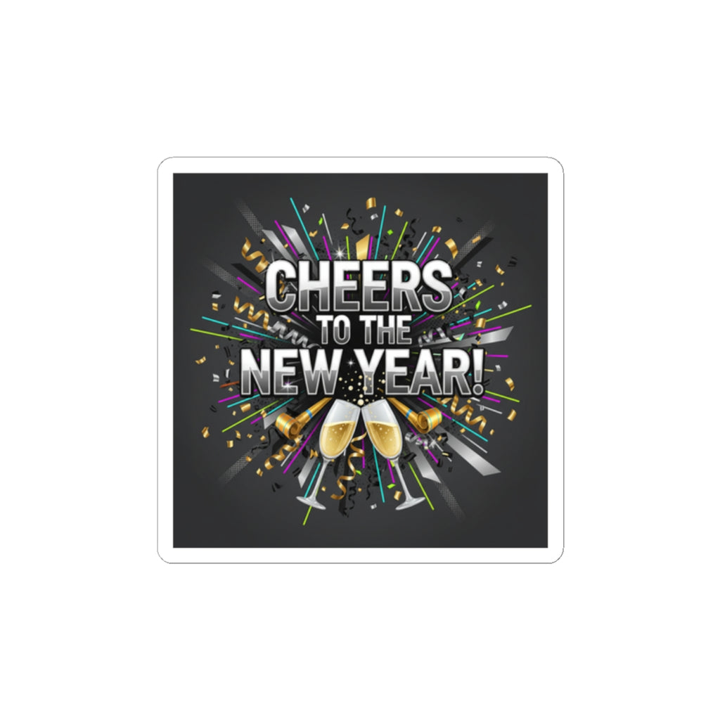 Cheers to the New Year Sticker | NYE countdown, champagne sparkle