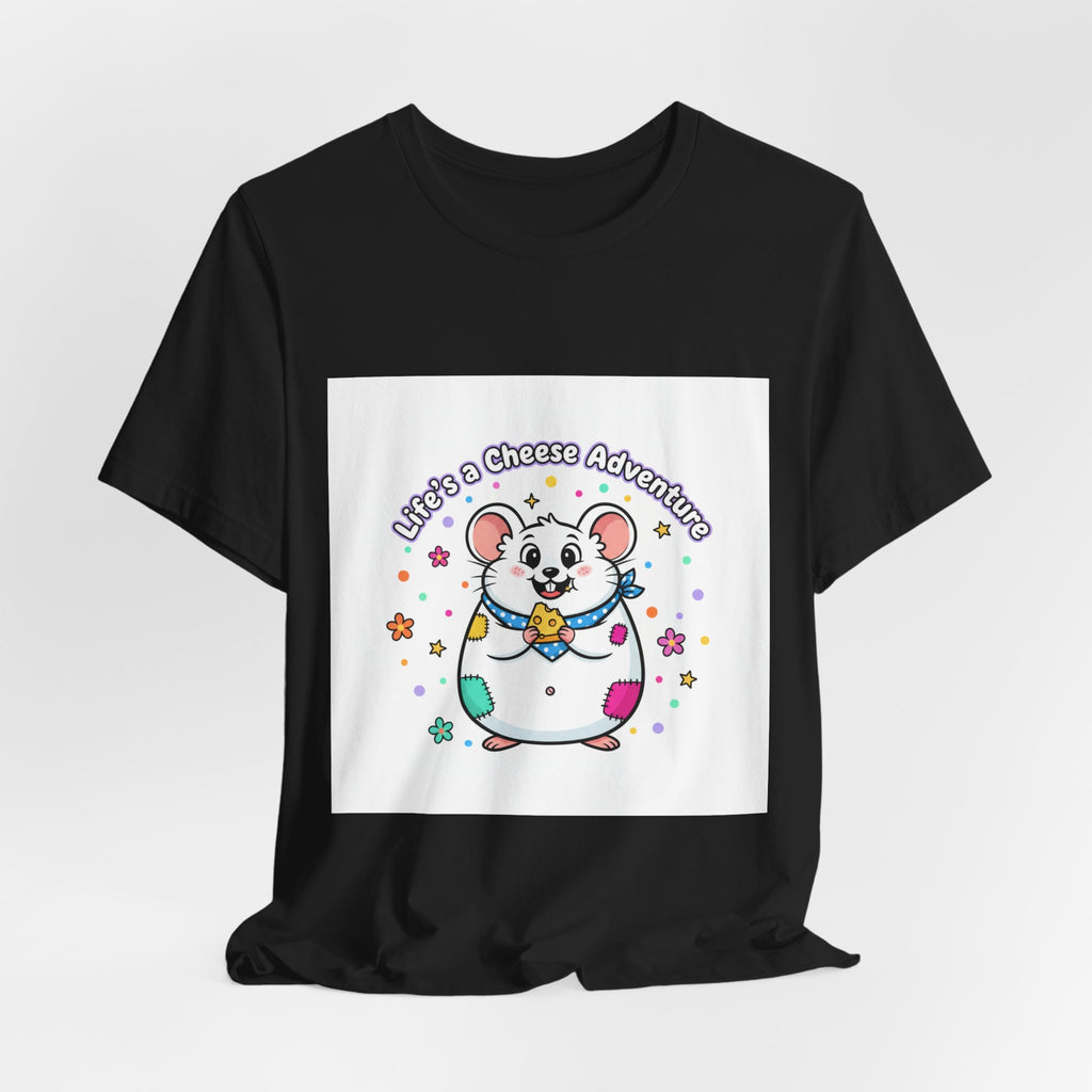 Cheese Adventure Mouse Tee | Rodent-core, quirky animal design