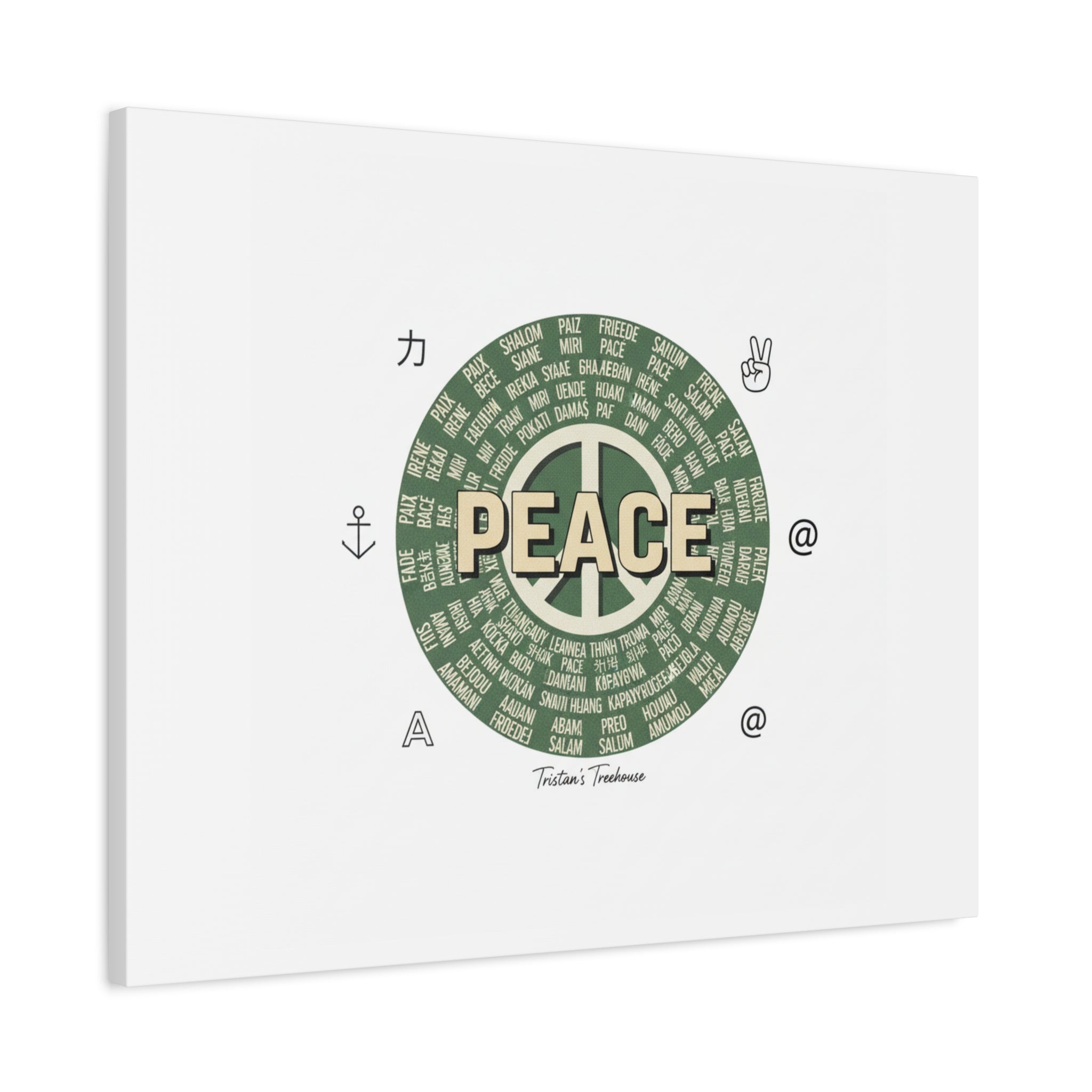 Peace doodle canvas | hand drawn sketch aesthetic, handwritten message