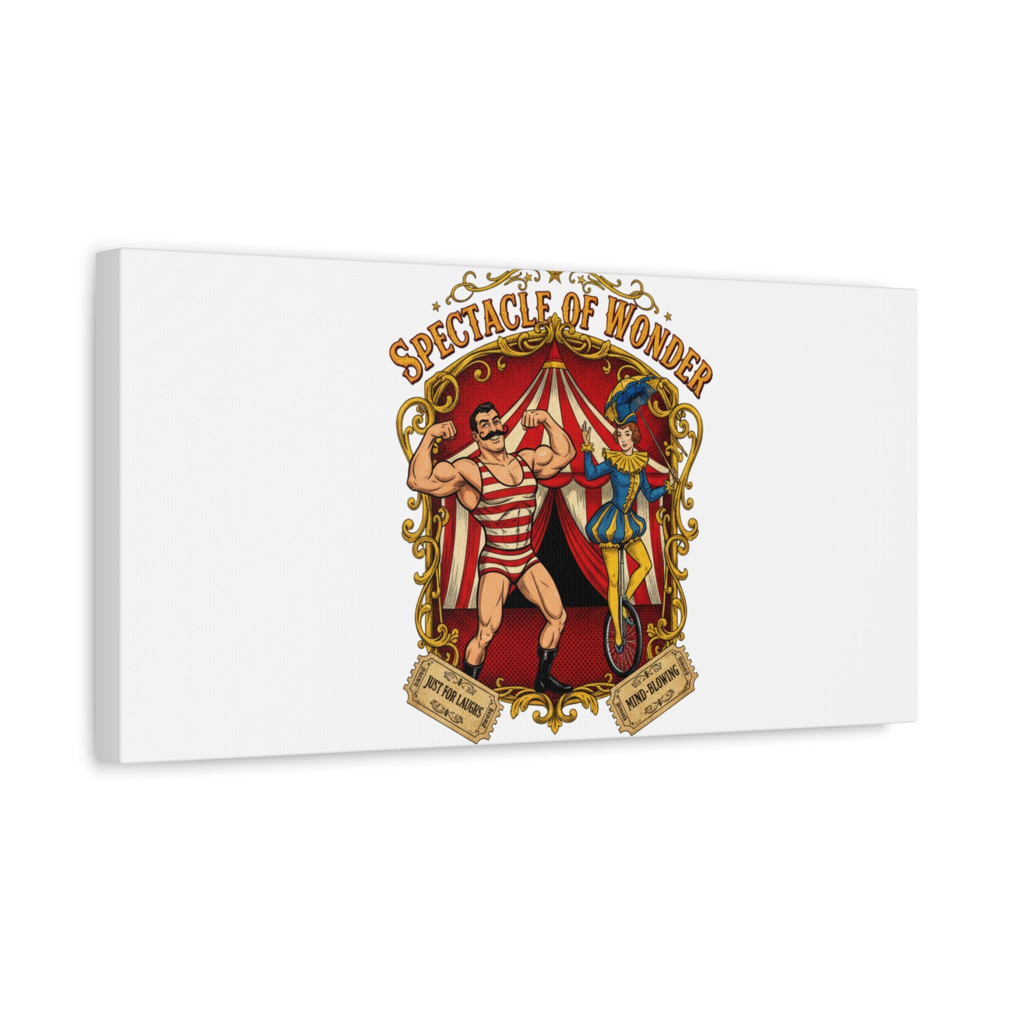 Spectacle of Wonder Circus Art Print, Canvas | Vintage Carnival Design